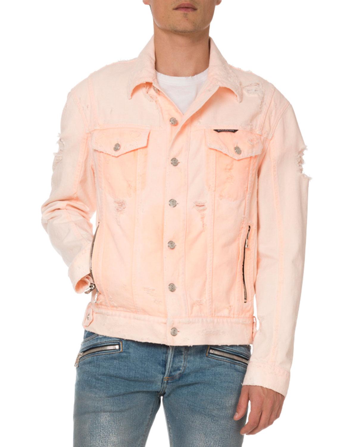 orange jean jacket mens