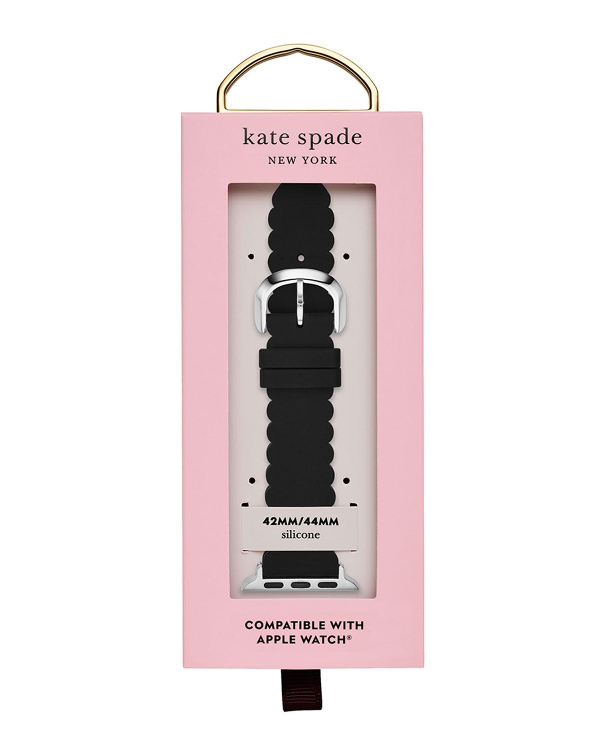 Kate Spade Black Scallop Silicone 42/44mm Band For Apple Watch? | Lyst