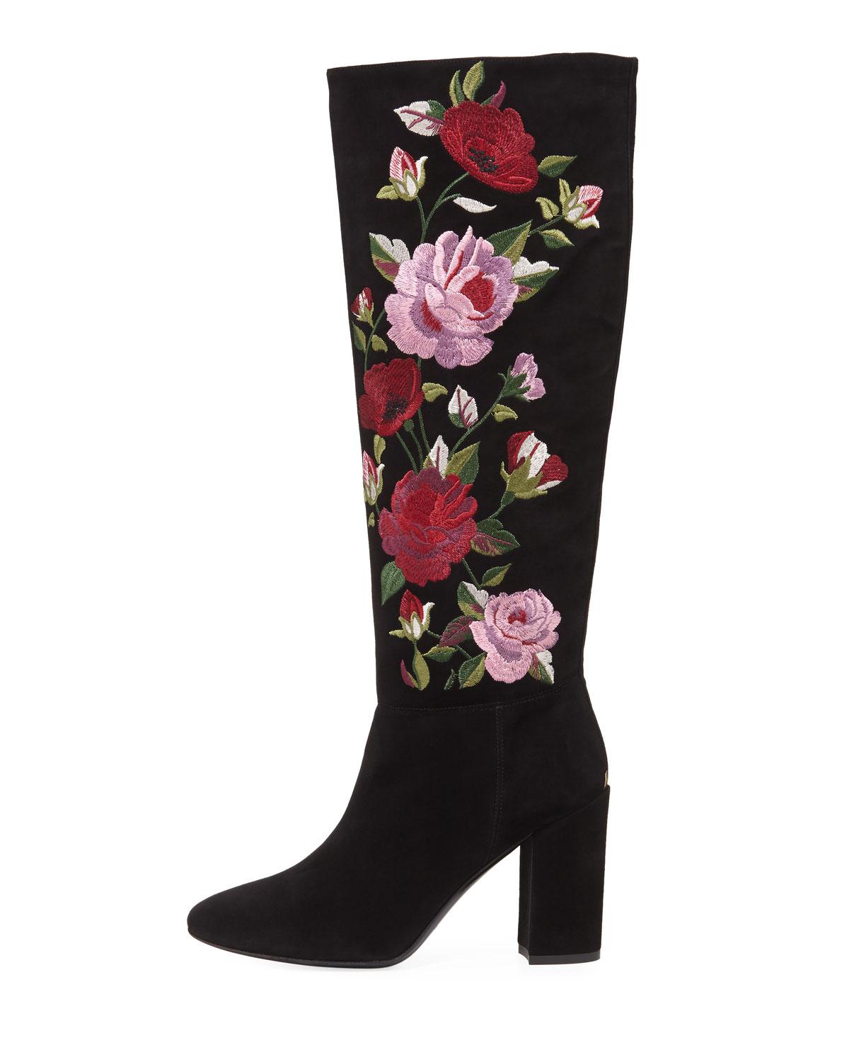 kate spade embroidered boots