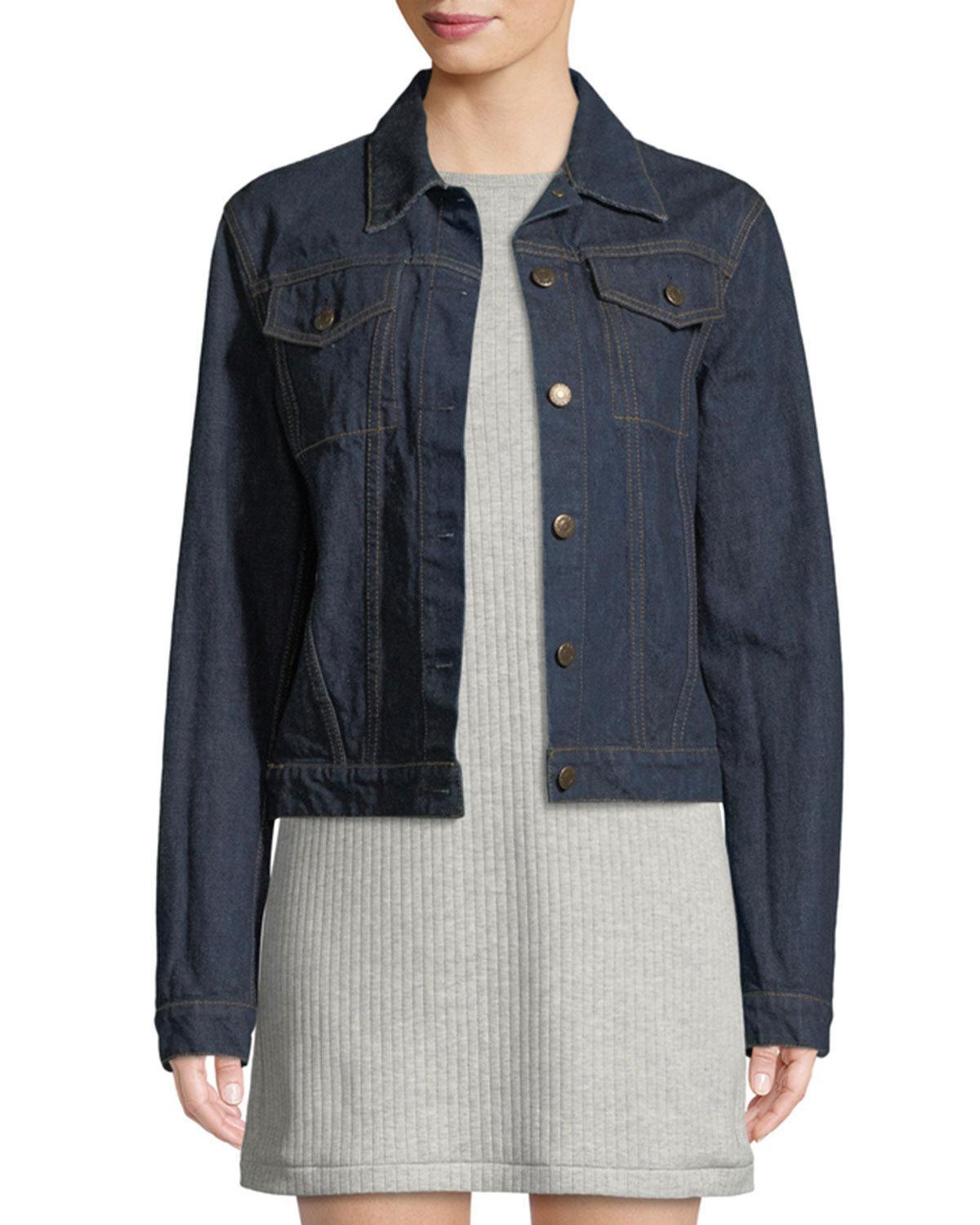 helmut lang striped denim jacket