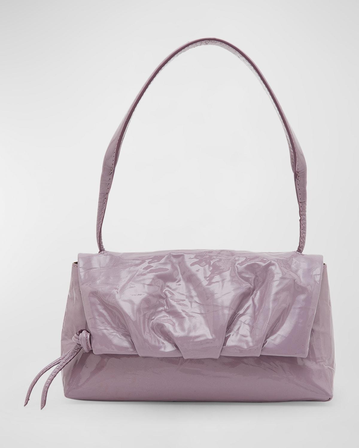 Dries Van Noten Small Flap Patent Leather Shoulder Bag in Purple | Lyst
