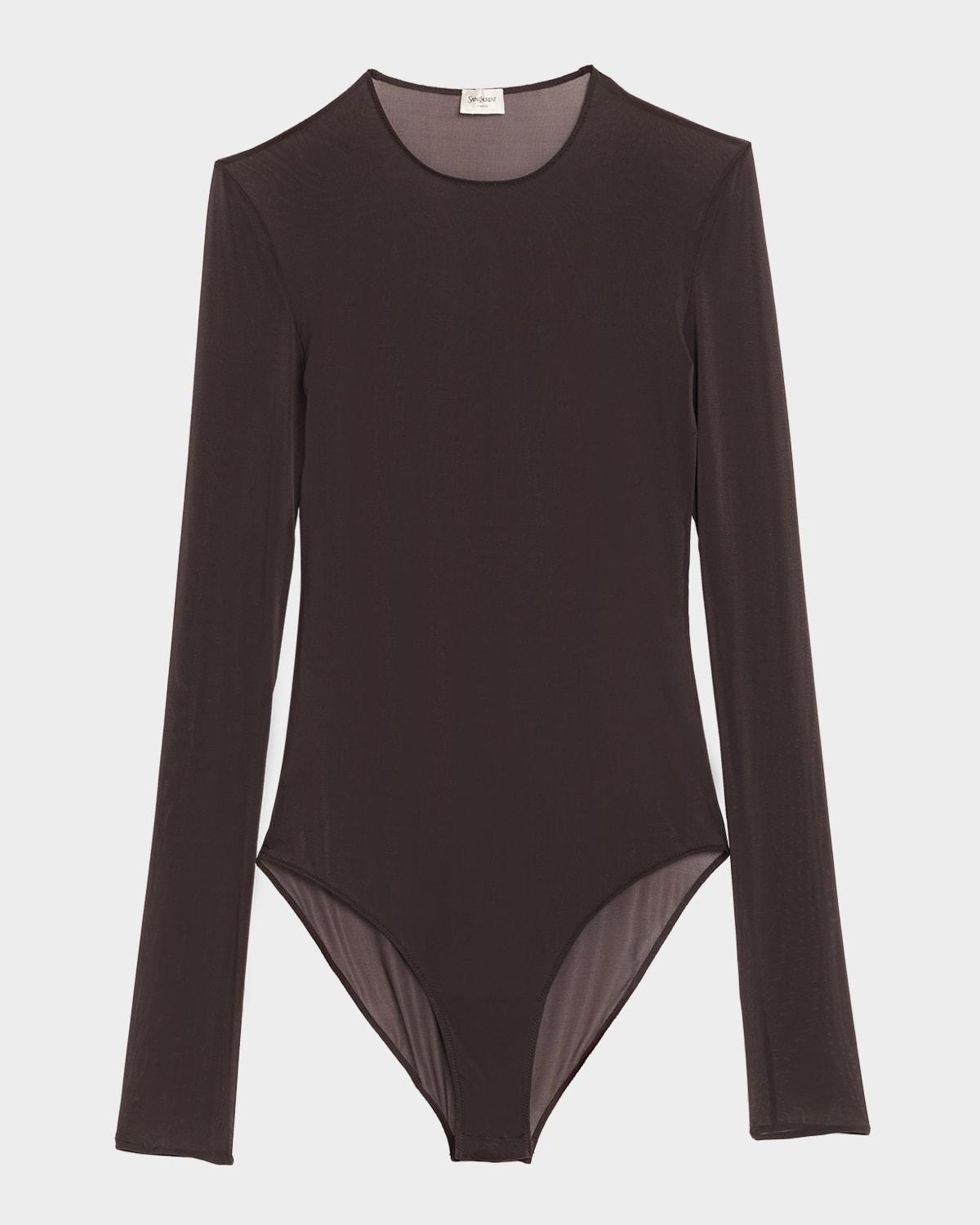 【関税&送料込】Saint Laurent Black Velvet Bodysuit Women's Saint Laurent Bodysuits | Lyst