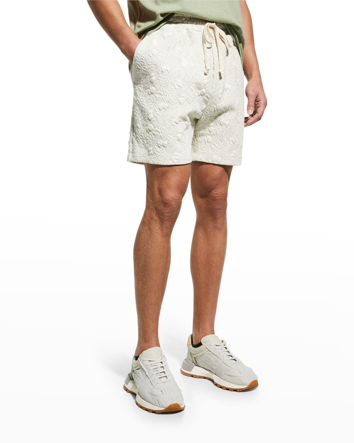 TWENTY MONTREAL Citron Jacquard Drawstring Shorts in White for Men