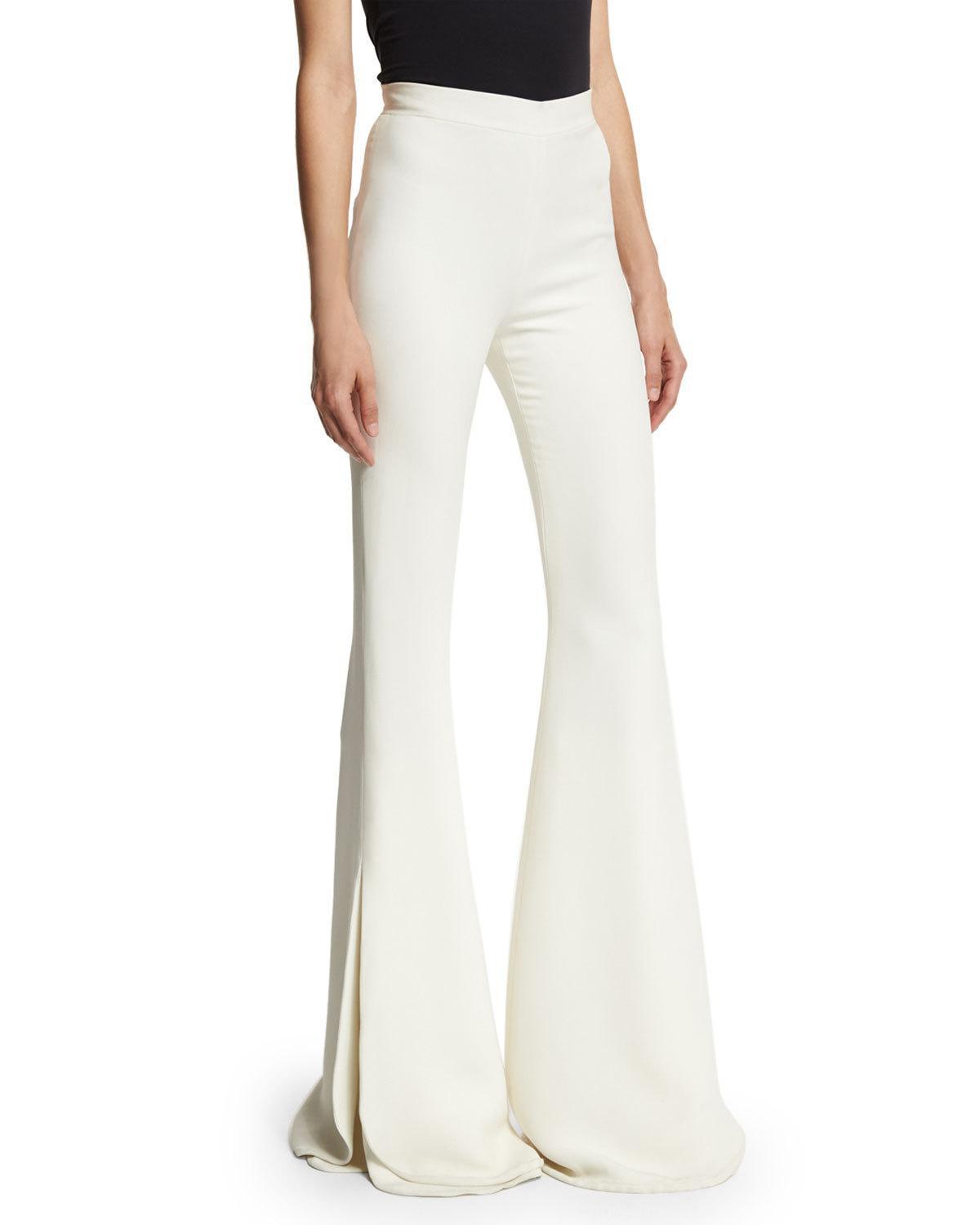 bell bottom white pants