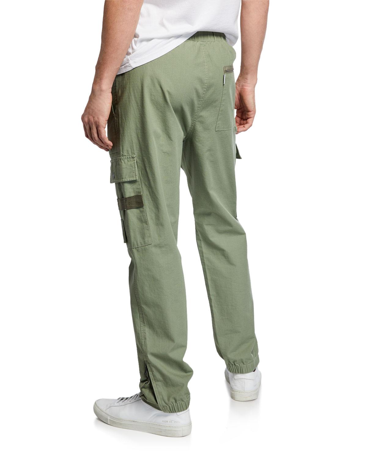 Ovadia And Sons Cotton Men's Parachute Cargo Pants in Olive (Green) for ...