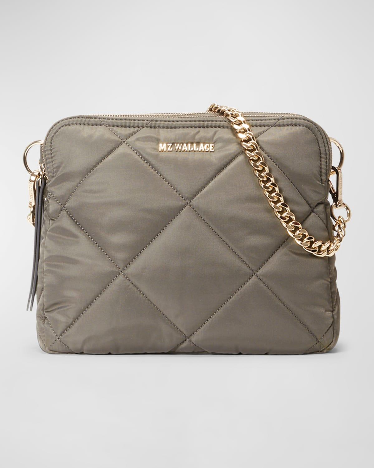 MZ Wallace Madison Quilted Nylon Crossbody Bag in Gray Lyst