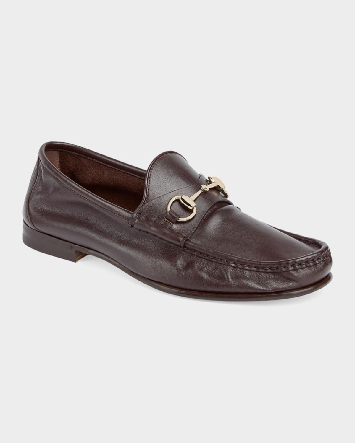 brown gucci dress shoes type 'loafers' | Men's Dark brown leather GUCCI camel brown leather 2024
