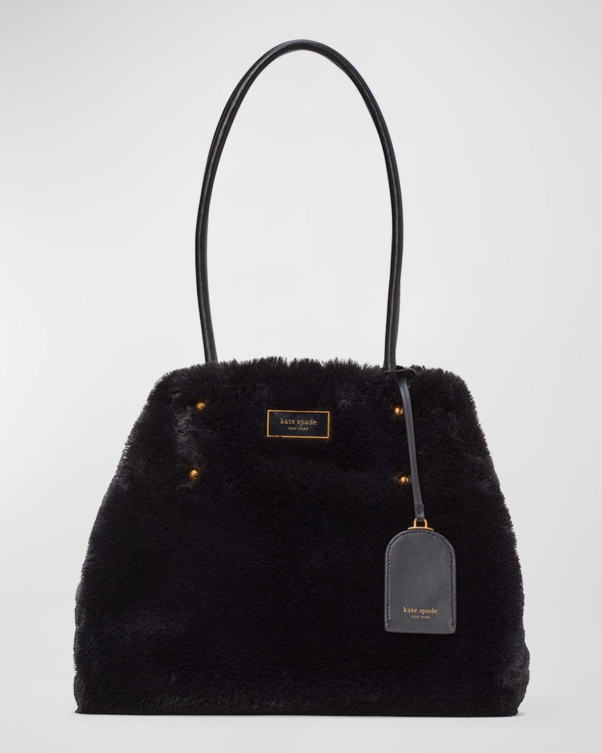 Kate Spade Everything Medium Faux-fur Tote Bag in Black | Lyst