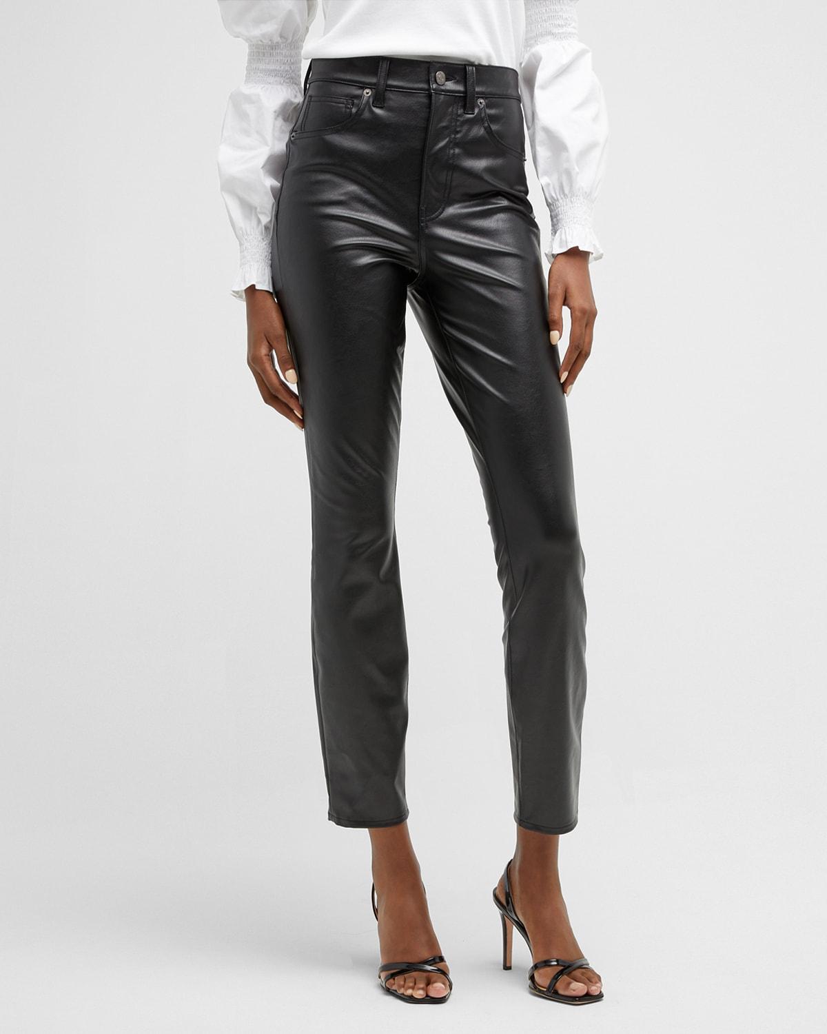 Womenu2019s Faux Leather Leggings U2013 High Waist Shiny Black Pants
