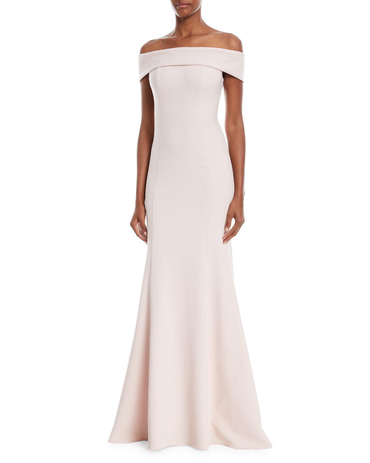 THEIA Synthetic Off-the-shoulder Crepe 