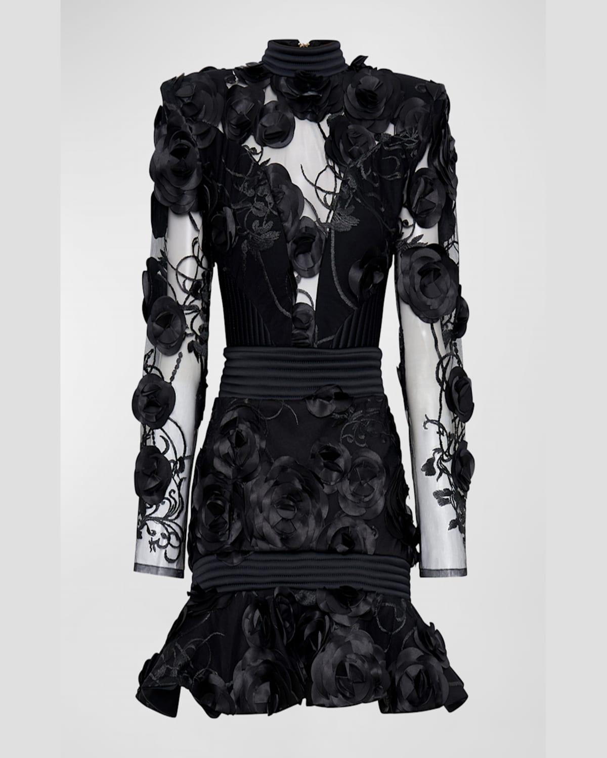 Zhivago The Vendetta Floral Mesh Mini Dress in Black | Lyst Zhivago The Vendetta Floral Mesh Mini Dress in Black | Lyst