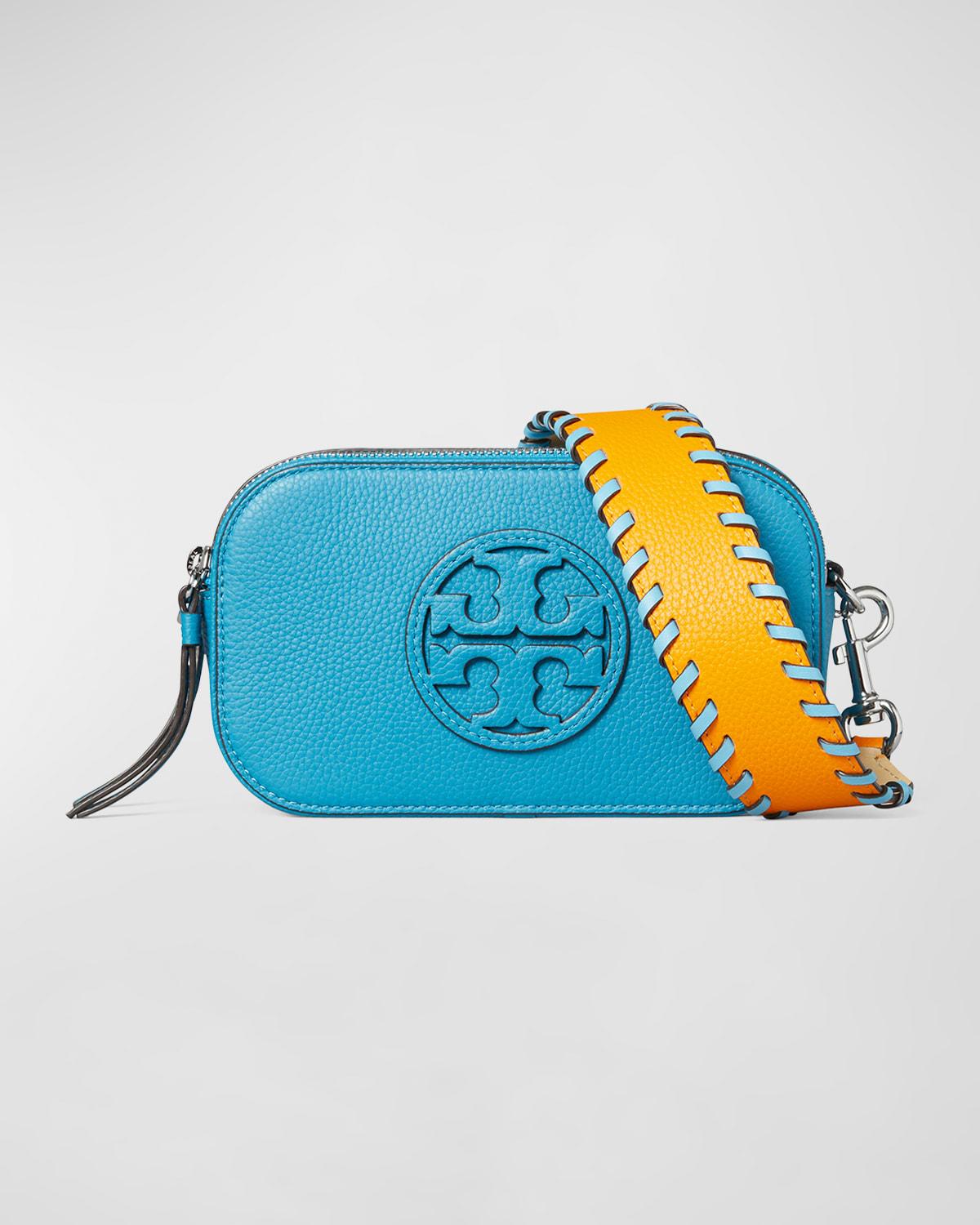 Tory Burch Miller Mini Double Zip Leather Crossbody Bag in Blue Lyst