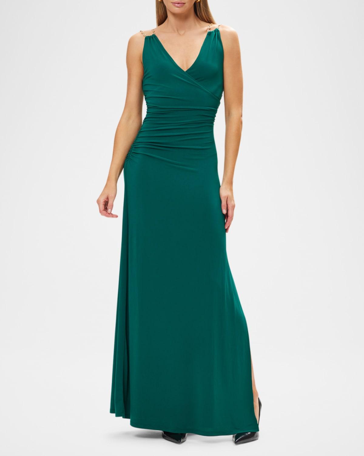 slim fit dress slacks Hervé Léger - Sequin-embellished Halterneck Bandage Mini Dress