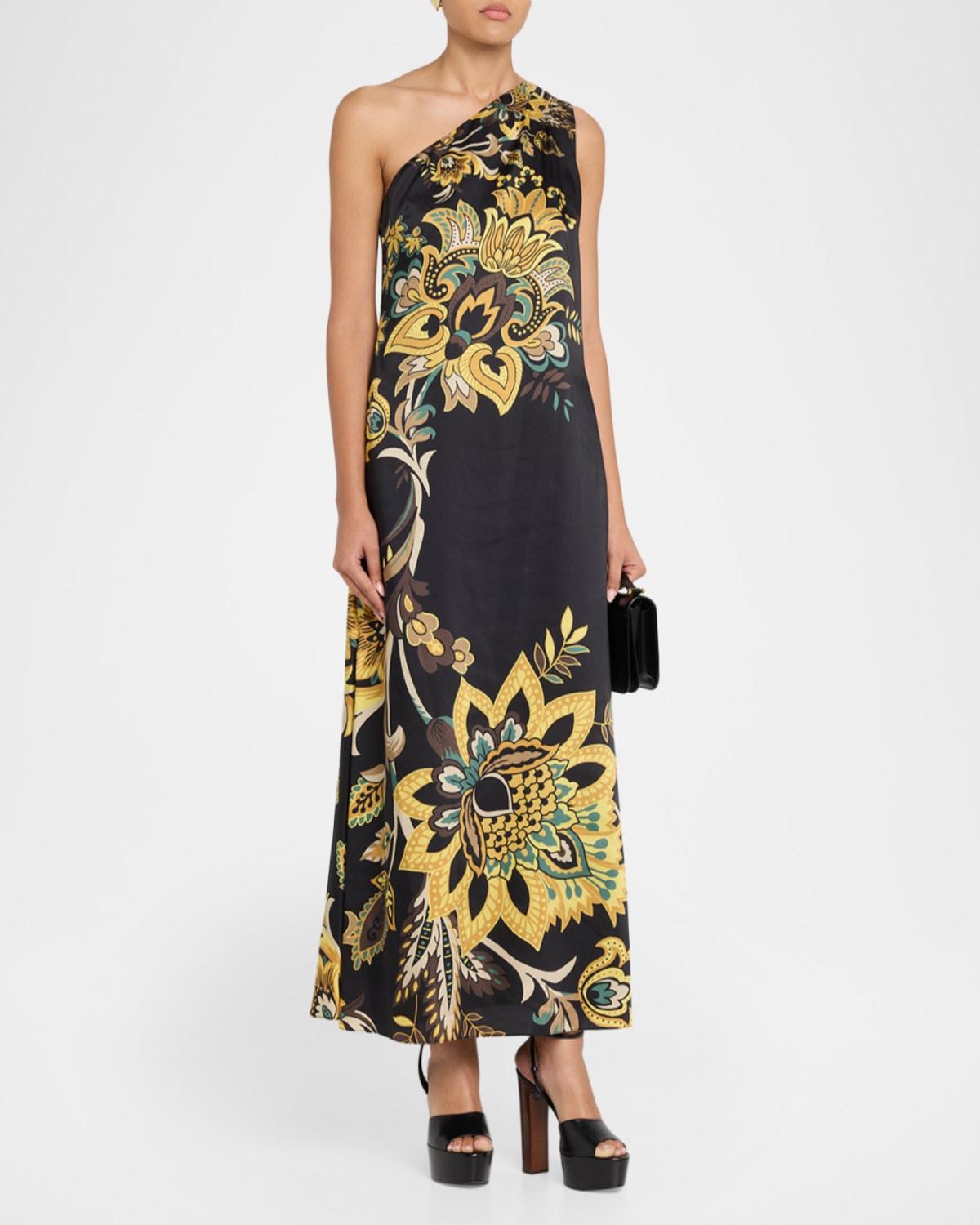 tahari maxi dresses Tahari Women's The Kinsley Print Maxi Dress - Black