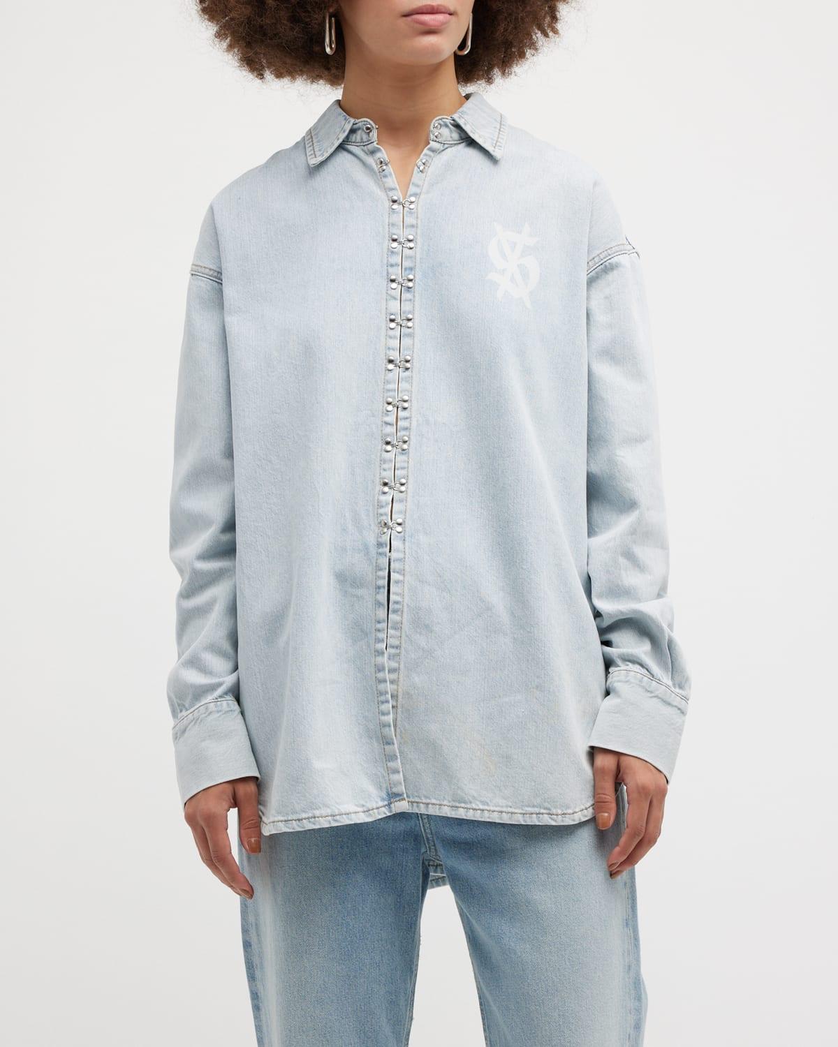 Ksubi Undone Shirt Muse Denim in Blue | Lyst