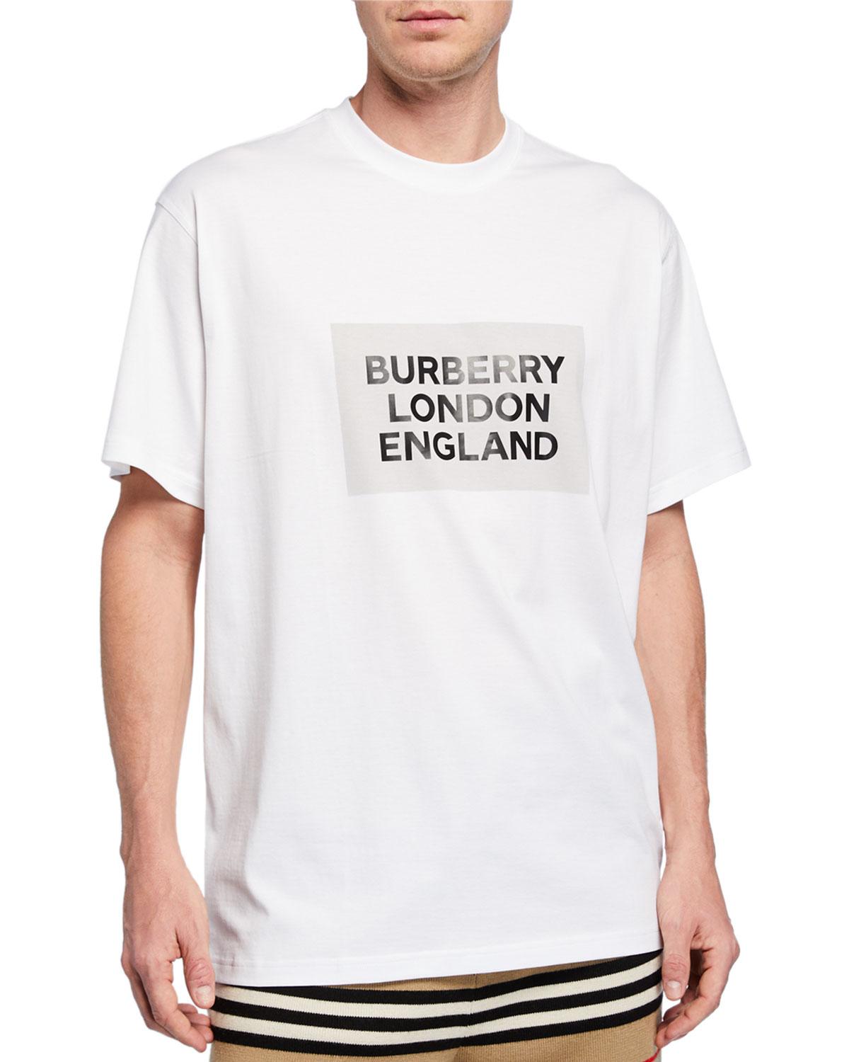 Burberry London England Logo Cotton T-shirt in White for Men | Lyst