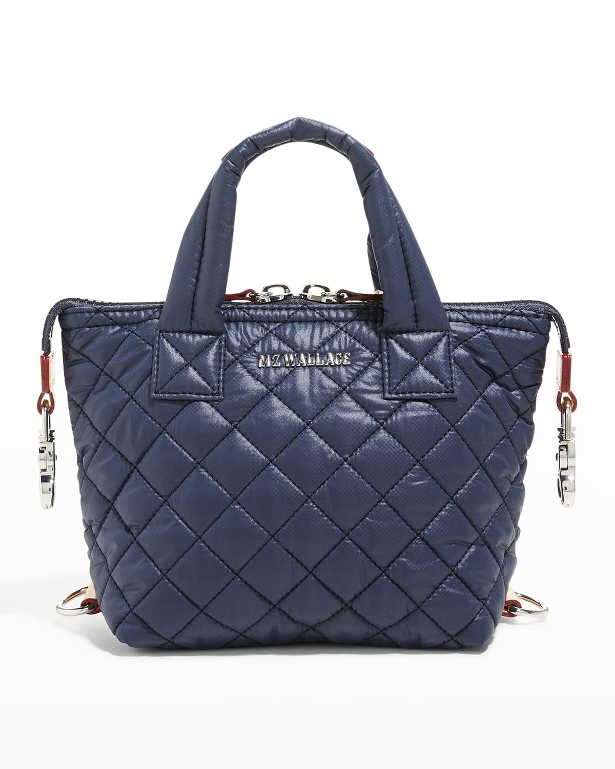 MZ Wallace Sutton Micro Quilted Tote Bag in Blue Lyst