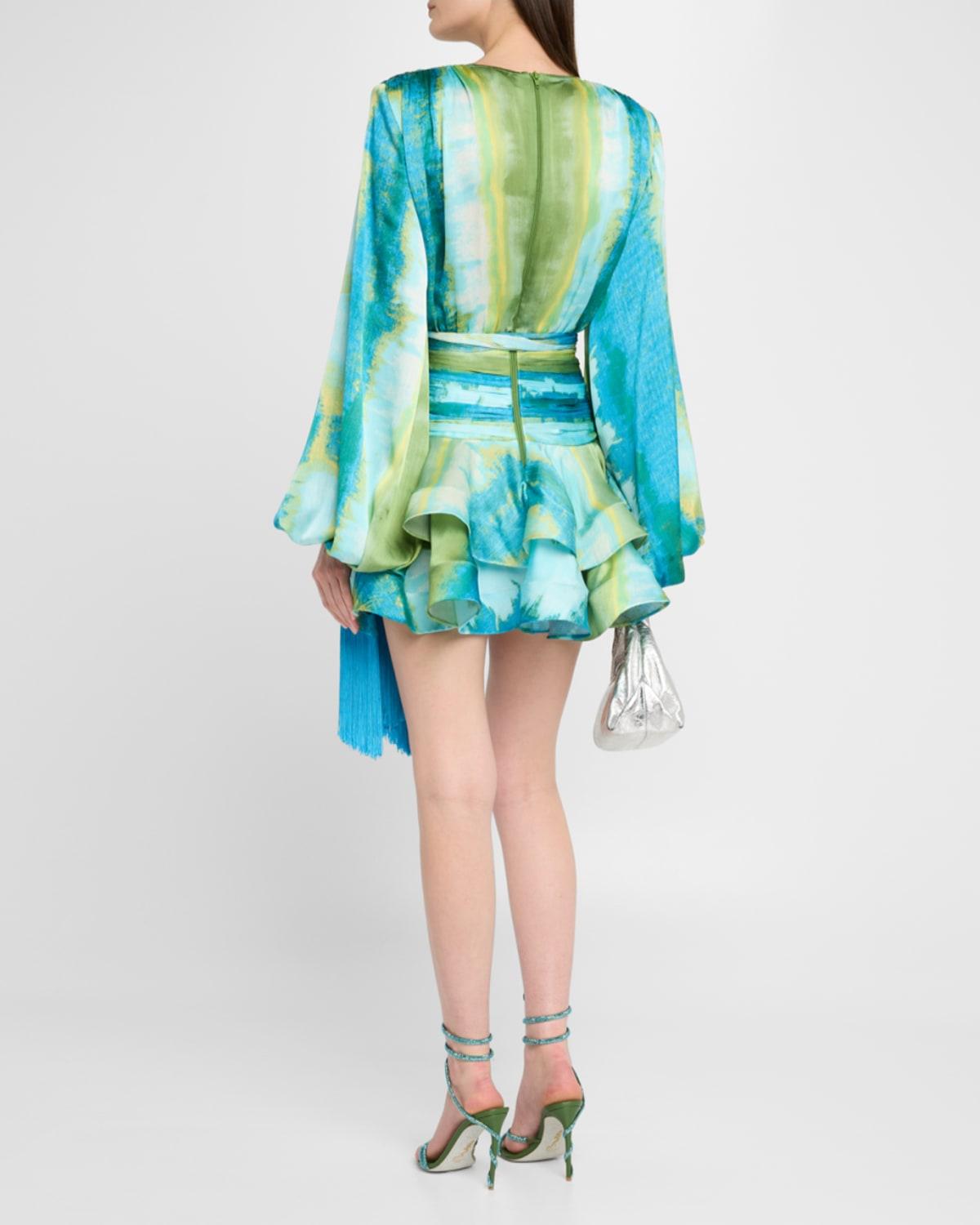 bronx and banco bedouin floral mini dress Bronx and Banco - Wisteria Bedouin Coastal Mini Dress