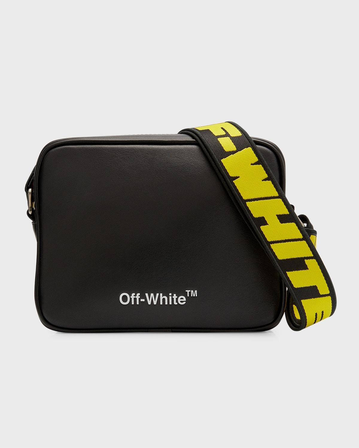 Off-White c/o Virgil Abloh Hard Core Logo Leather Crossbody Bag in ...
