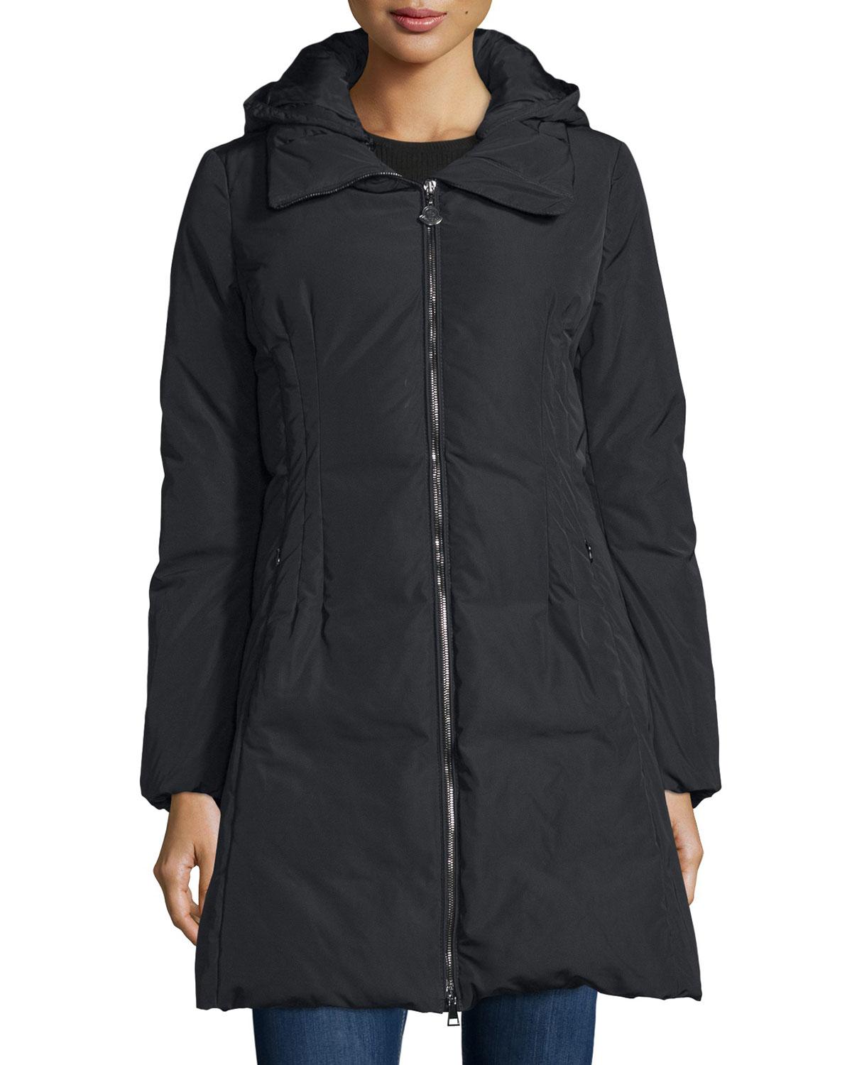Download Moncler Synthetic Renne Down Matte Coat in Black - Lyst