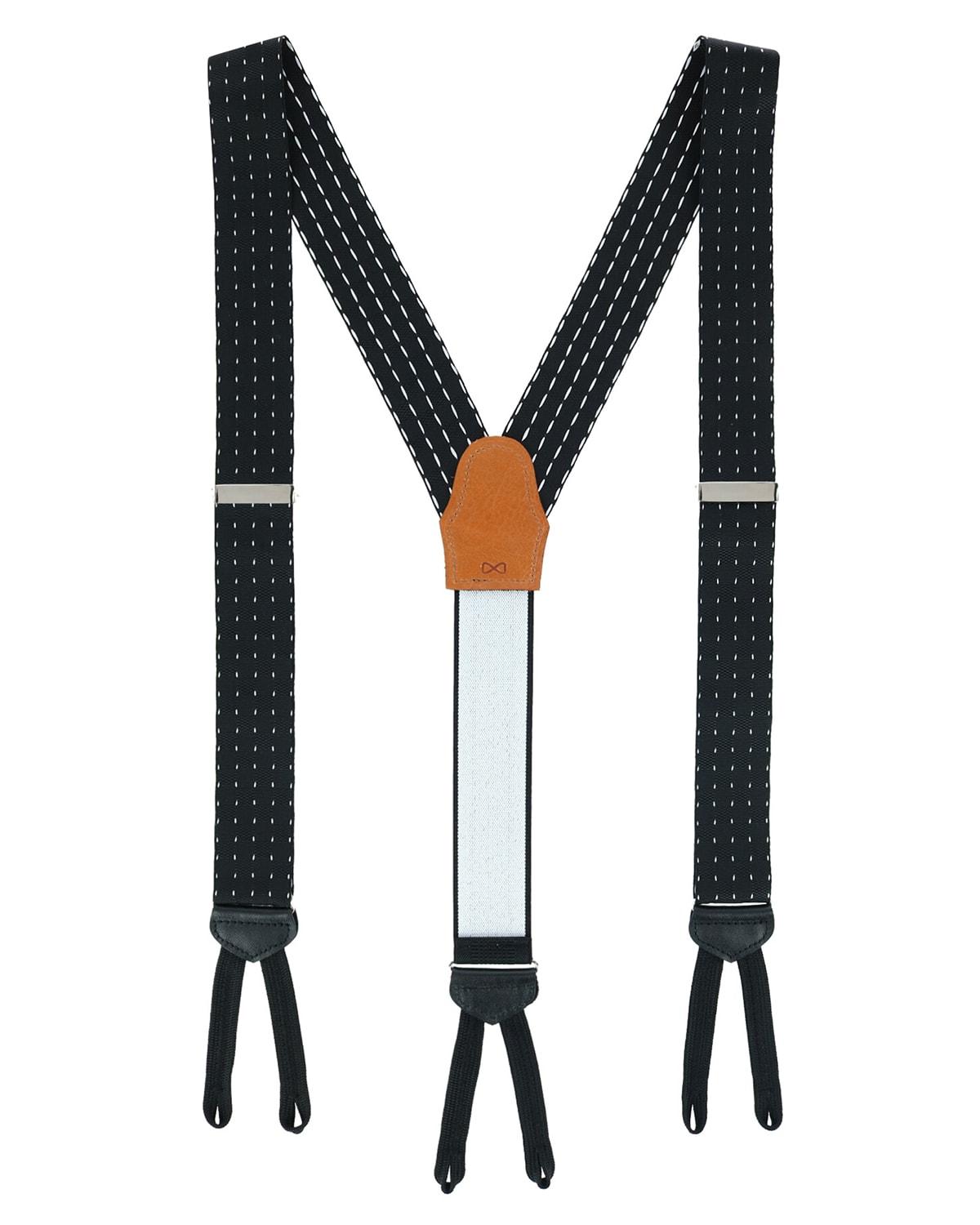 Trafalgar Formal Pindot Silk Suspender Braces in Black for Men Lyst