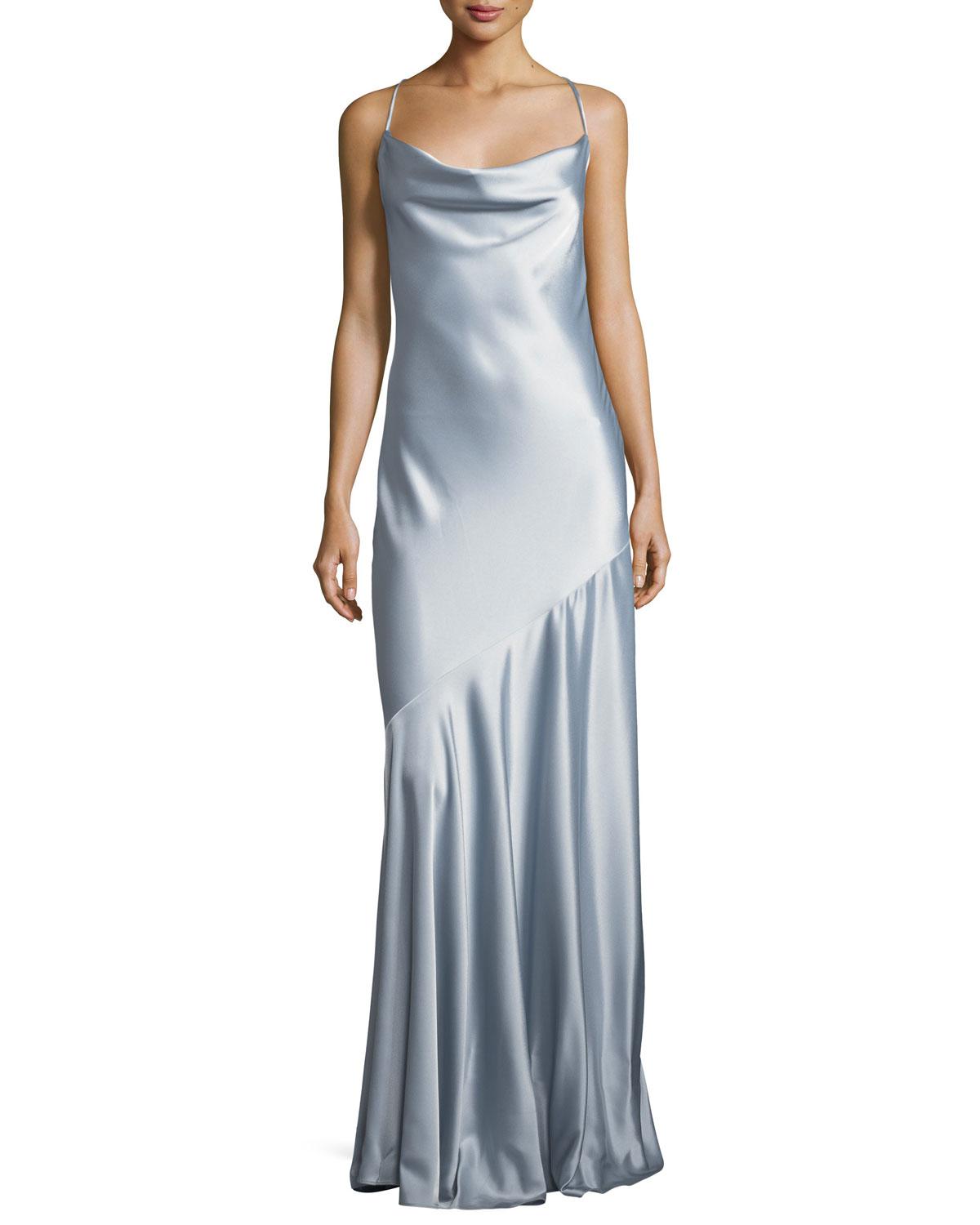 bias cut evening gown