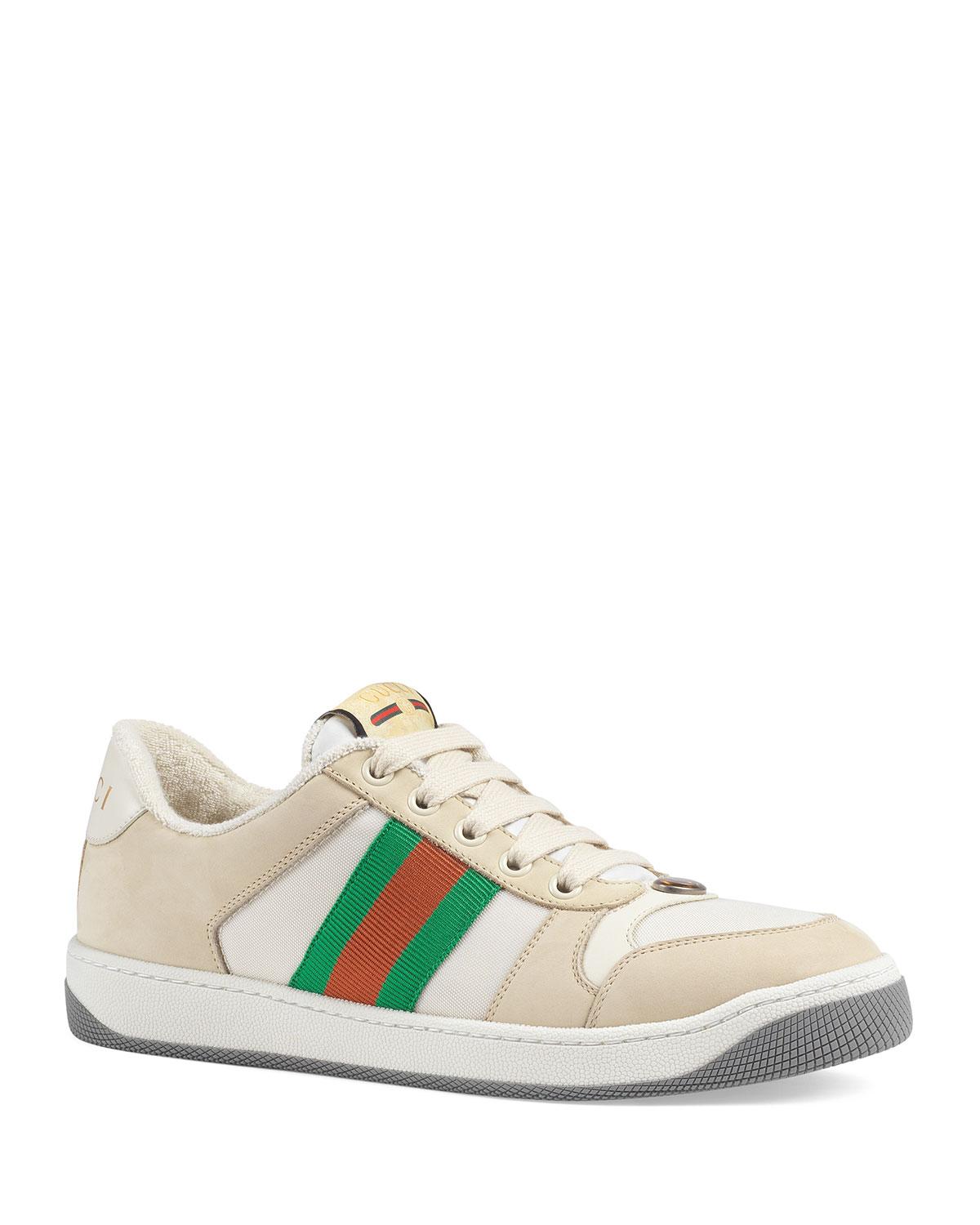 gucci white screener sneakers