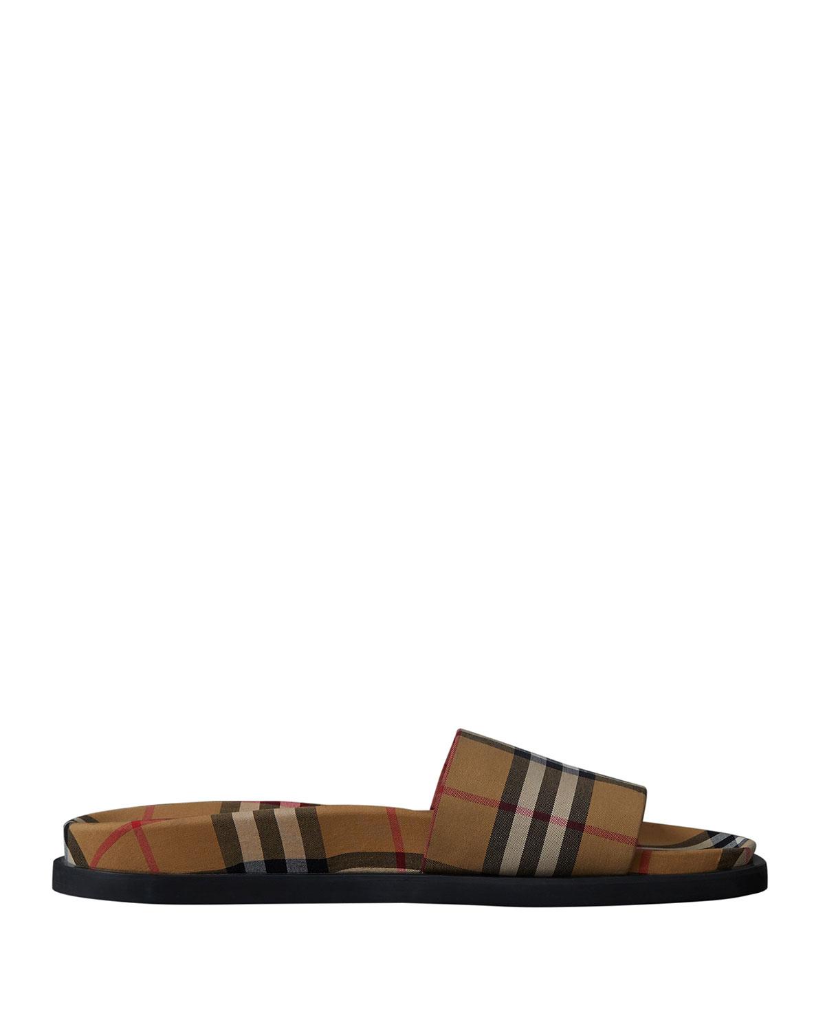 Burberry Men's Ashmore Check Slide Sandal in Yellow for Men Lyst