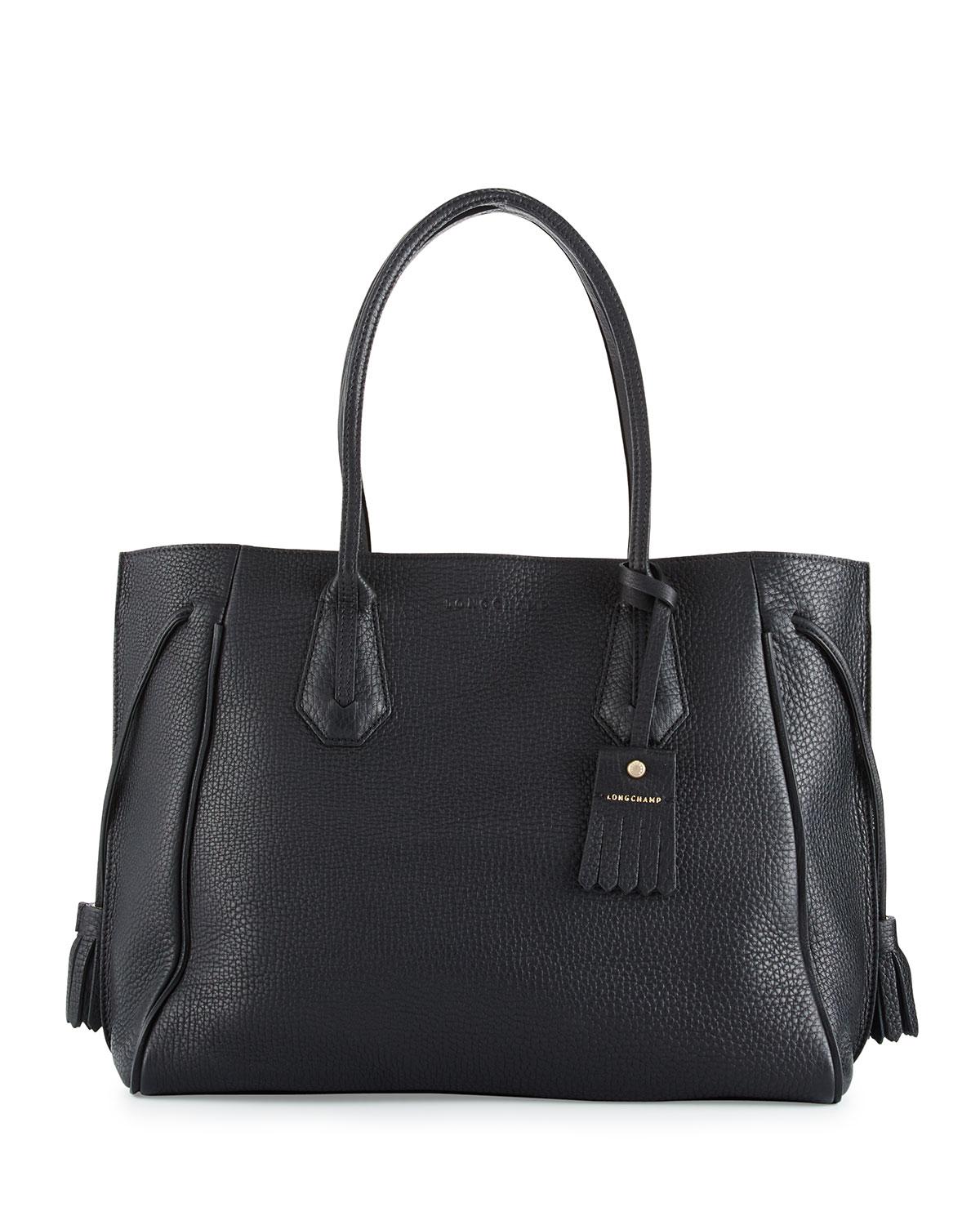 Longchamp Penelope Large Leather Tote Bag in Black Lyst