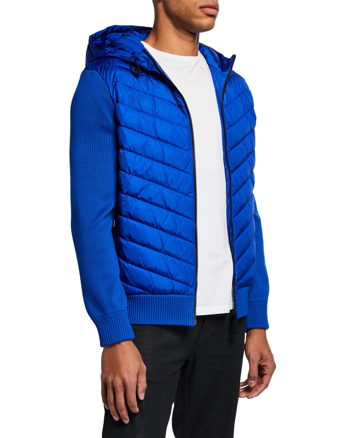Canada Goose Goose Men's Hybridge Knit-sleeve Puffer Jacket in Blue for ...