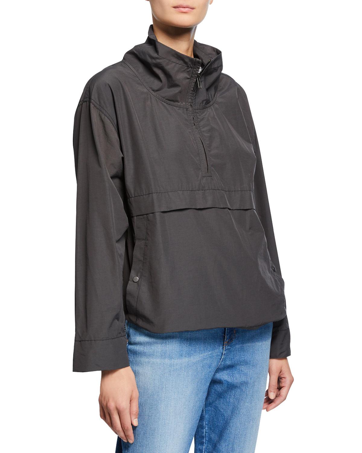 Eileen Fisher Organic Cotton/nylon Pullover Jacket in Graphite (Gray