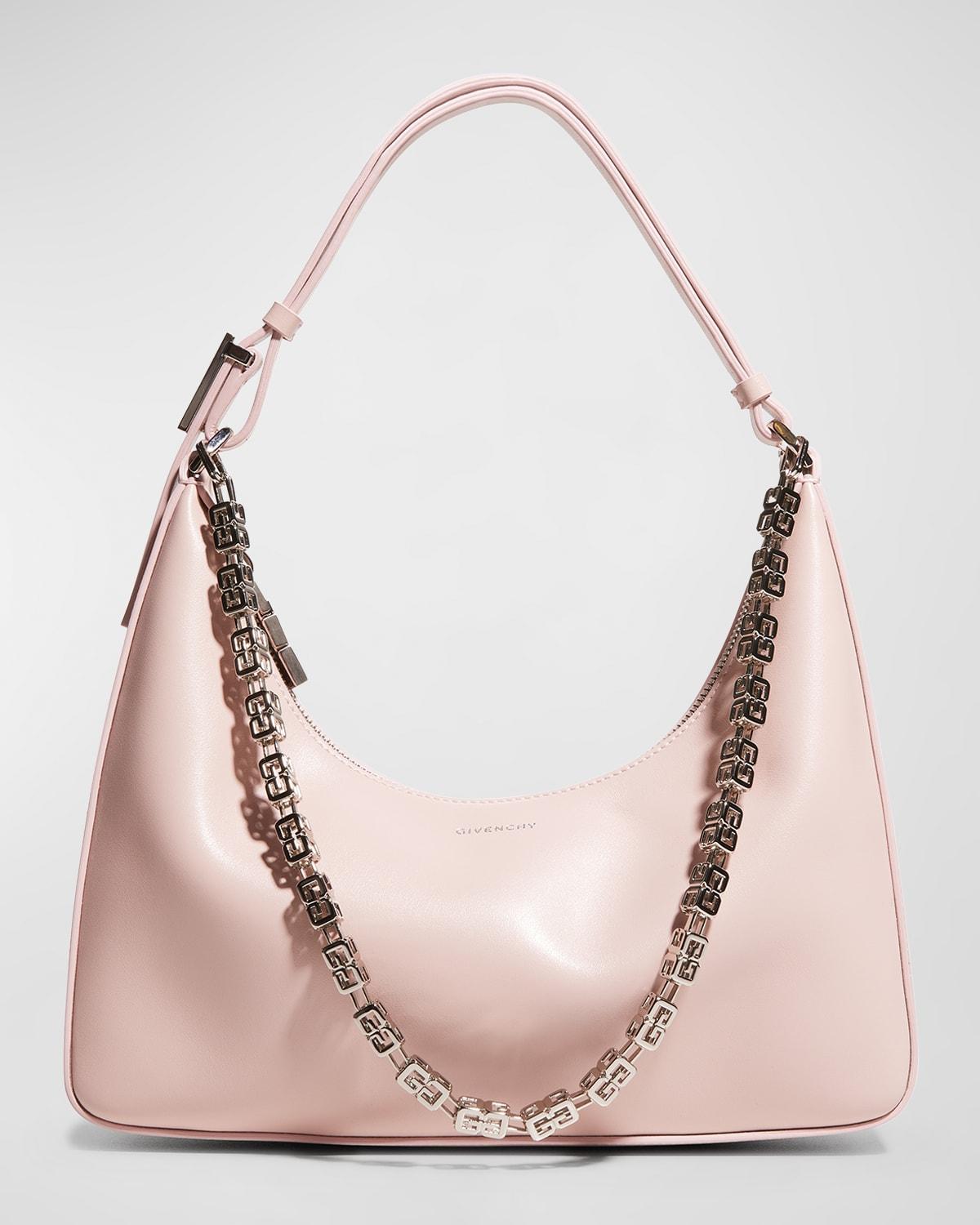 Givenchy Small Moon Cut Out Leather Hobo Bag