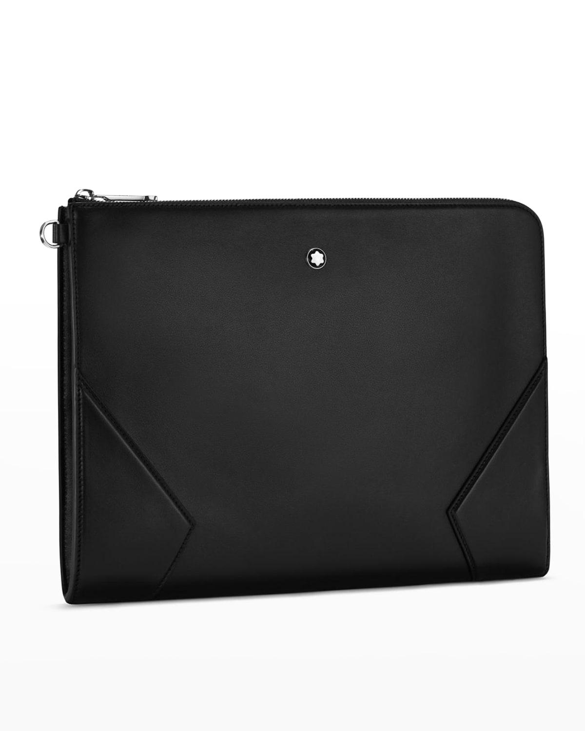 Montblanc Meisterstück Portfolio Leather Zip Clutch Bag in Black for ...