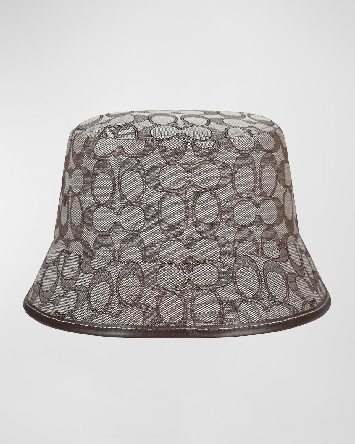 COACH Signature C Jacquard Bucket Hat in Gray Lyst