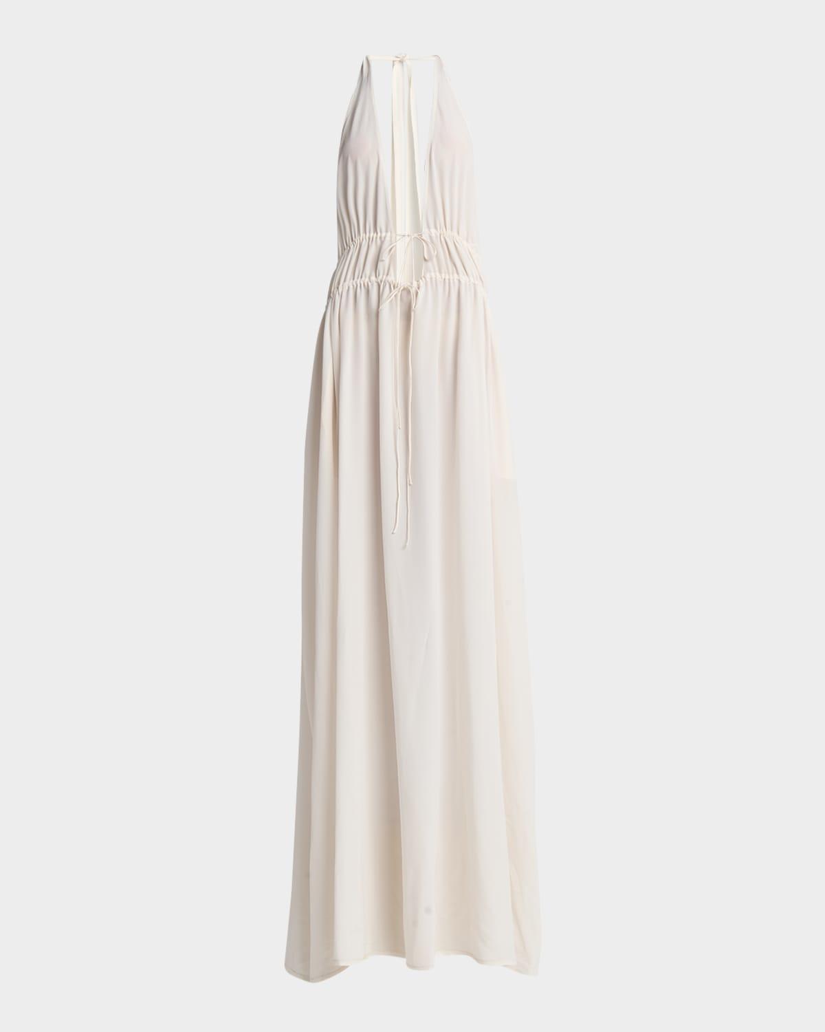 halter dress with shorts Contrast Trim Halter Tennis Dress with Shorts Lining main image 0
