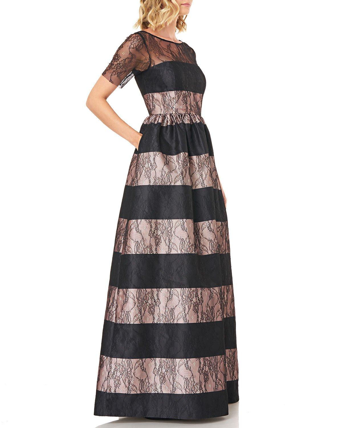 kay unger jumpsuit gown black