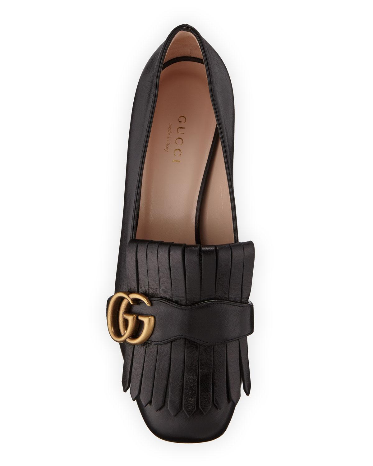 gucci marmont platform pumps