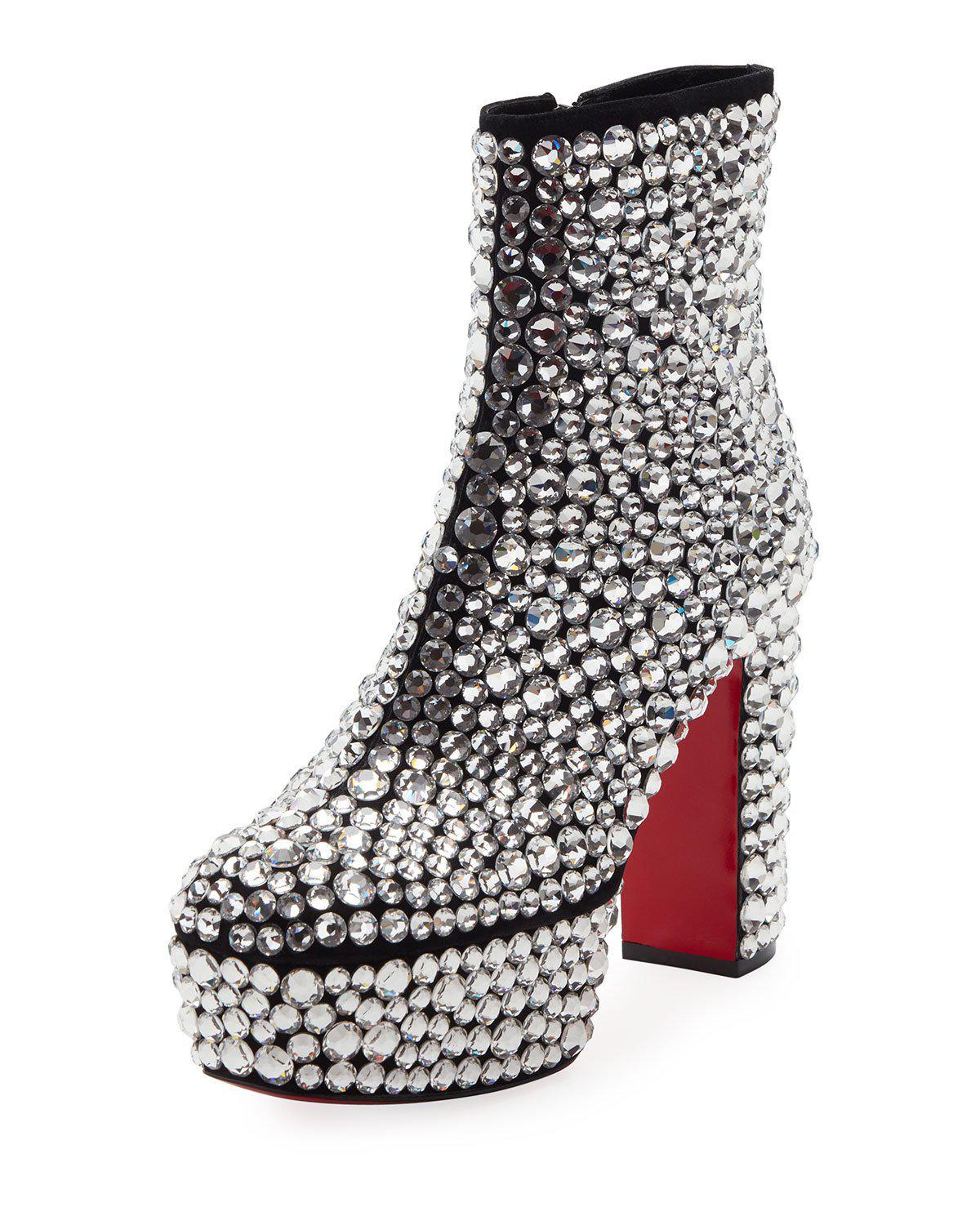 Christian Louboutin Roxxxy Strass Crystal Platform Red