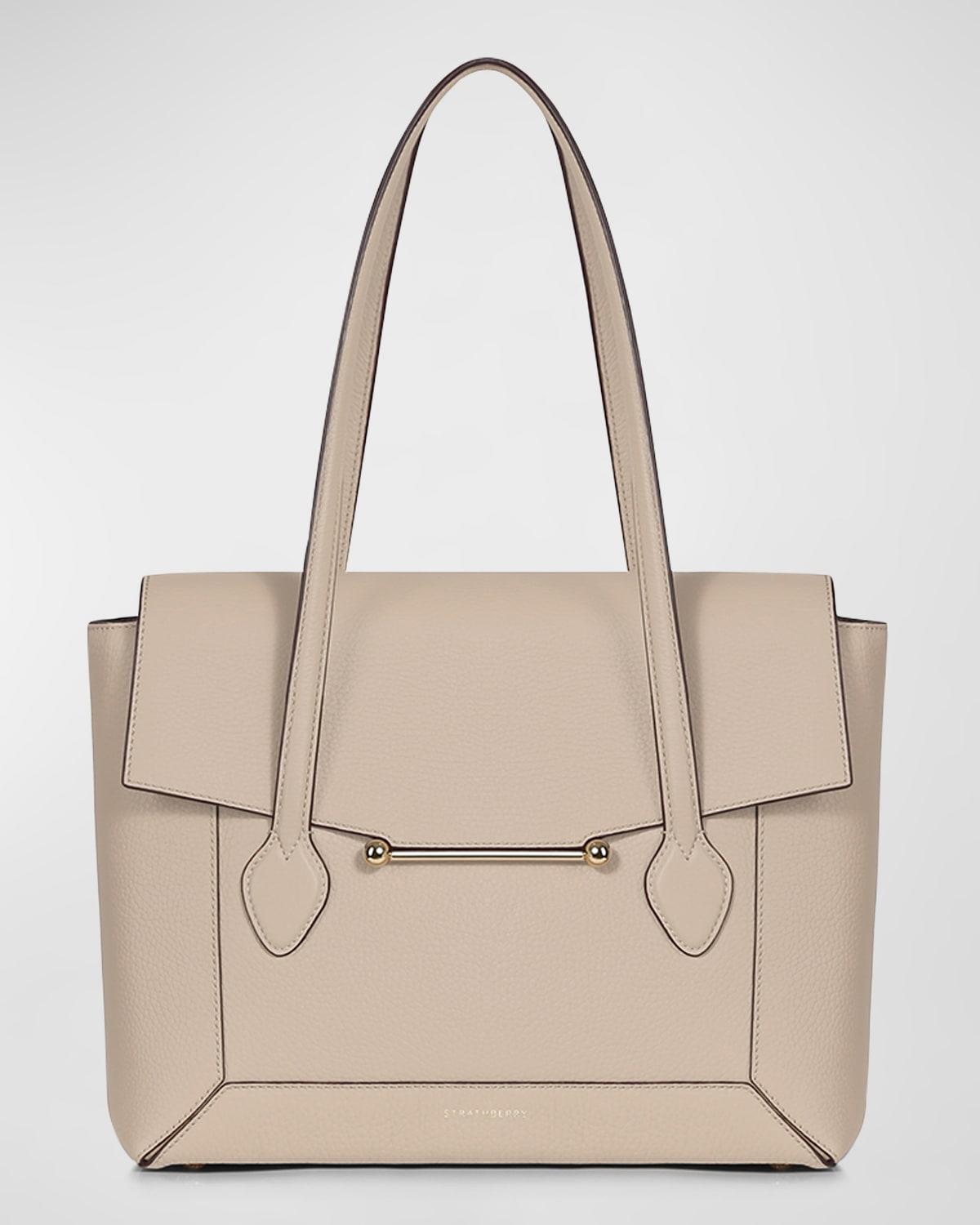 Strathberry Mosaic Leather Tote Bag in Natural | Lyst