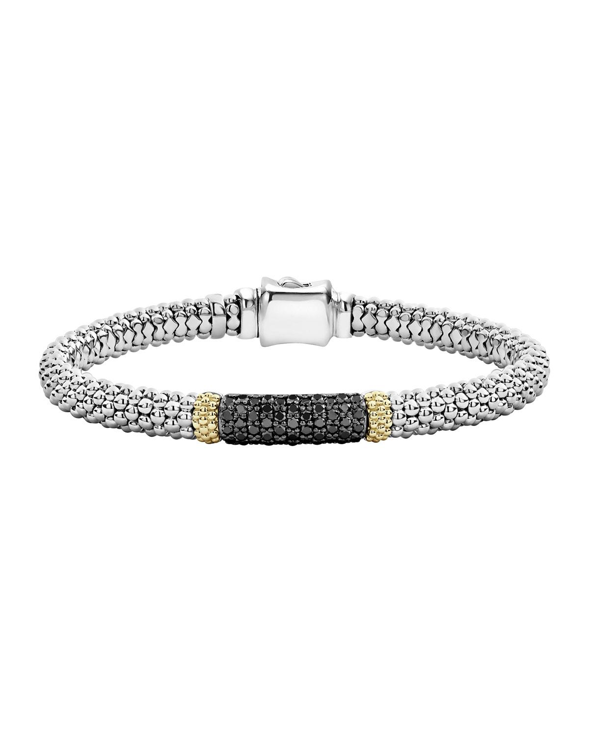 Lagos Diamond Lux Caviar 6mm Single Station Bracelet in Silver ...
