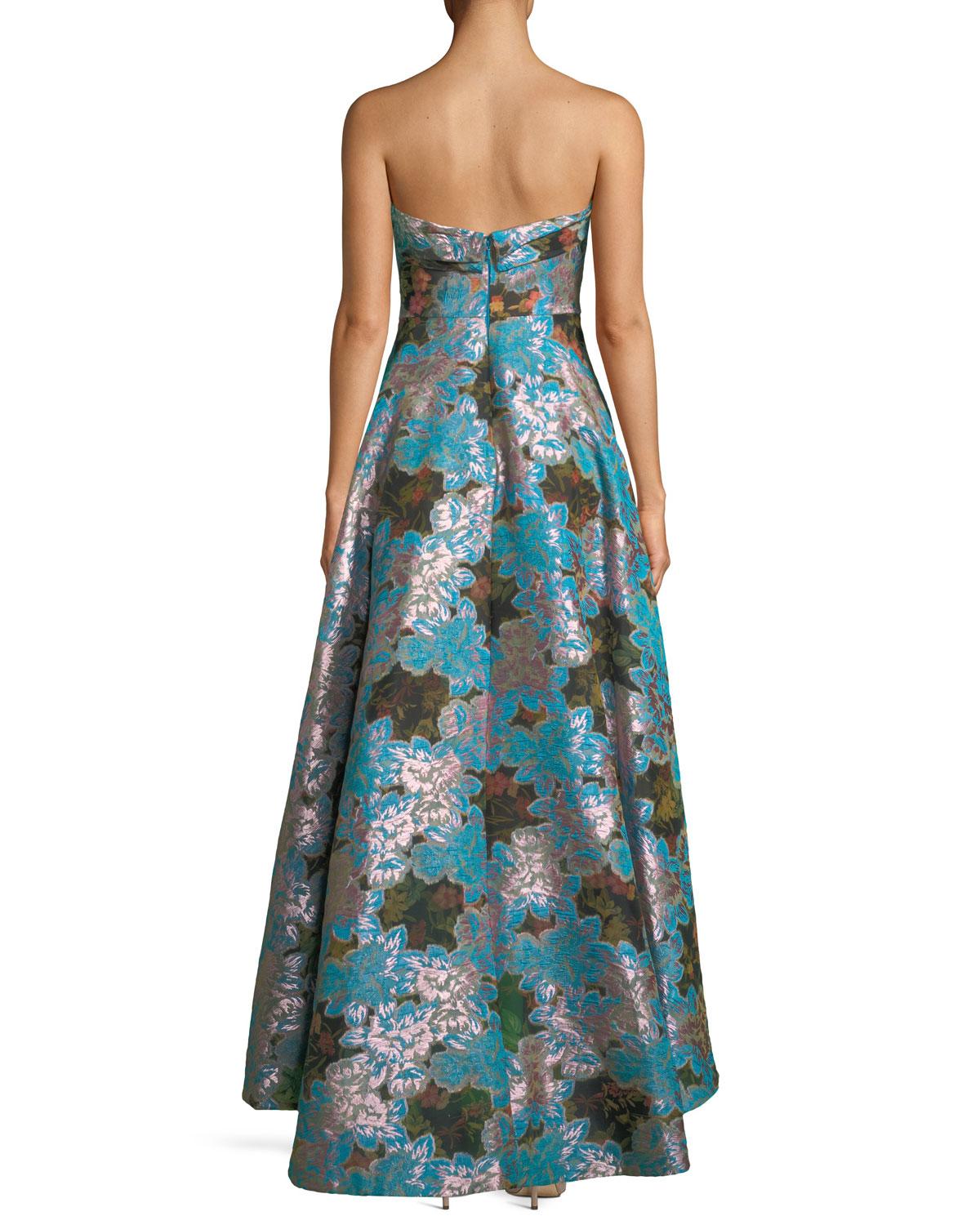Marchesa notte Synthetic Strapless Floral Fil-coupe High-low Gown in ...