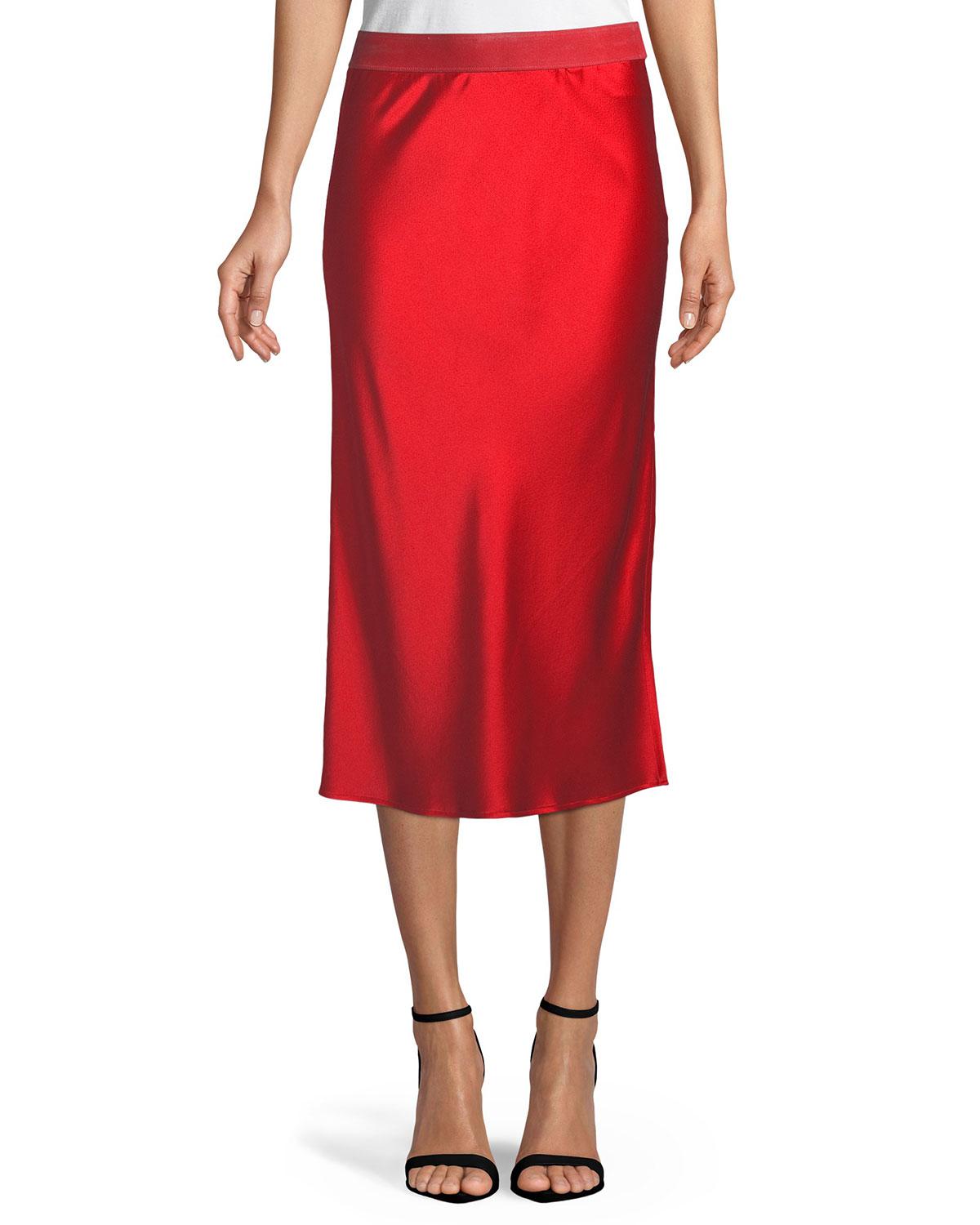 red slip skirt