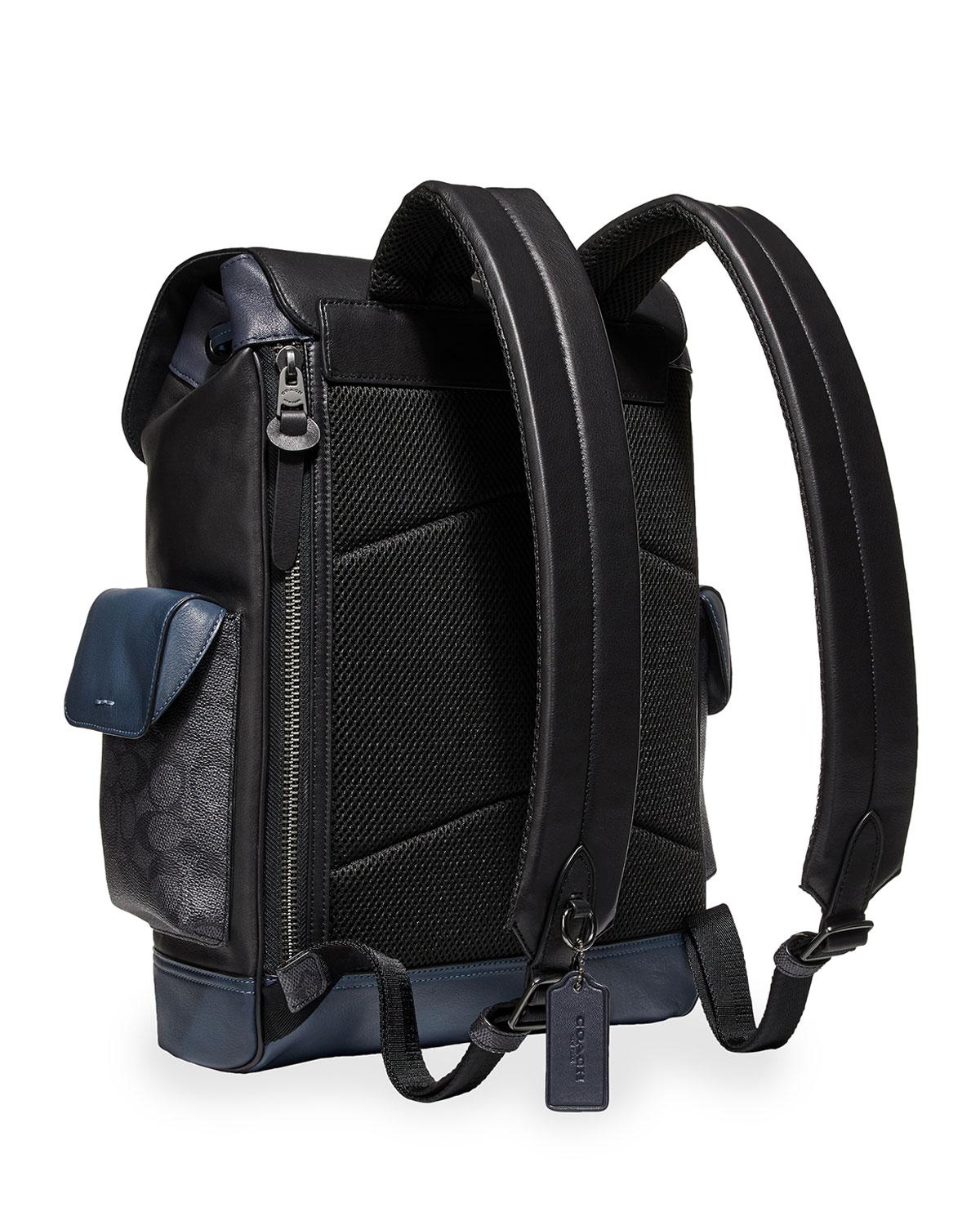 coach backpack mens blue