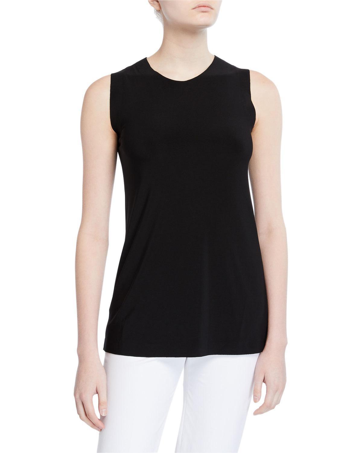 Norma Kamali Synthetic Sleeveless Swing Top in Black - Lyst