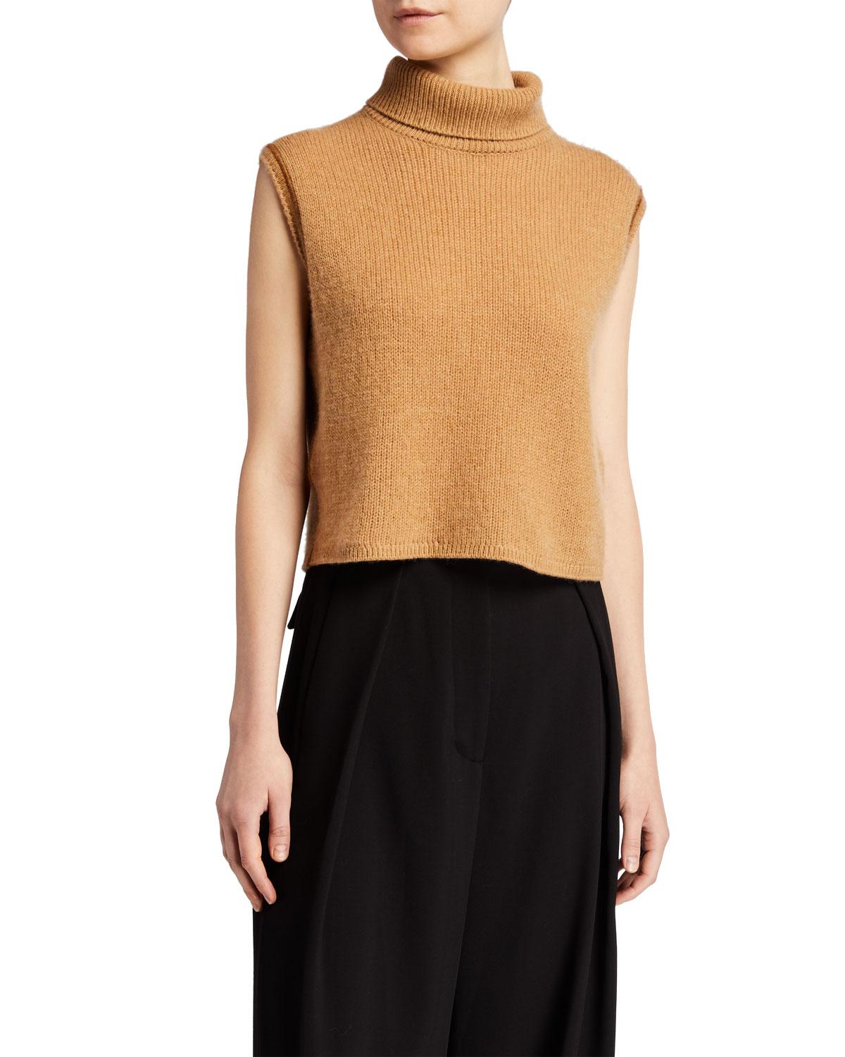 The Row Giselle Cashmere Turtleneck Sleeveless Sweater - Lyst