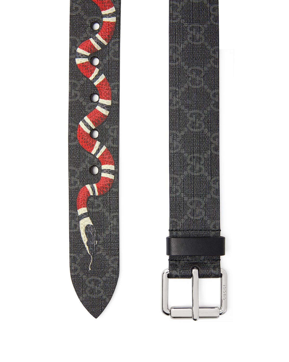 GUCCI Gg Supreme Belt - Black for Men