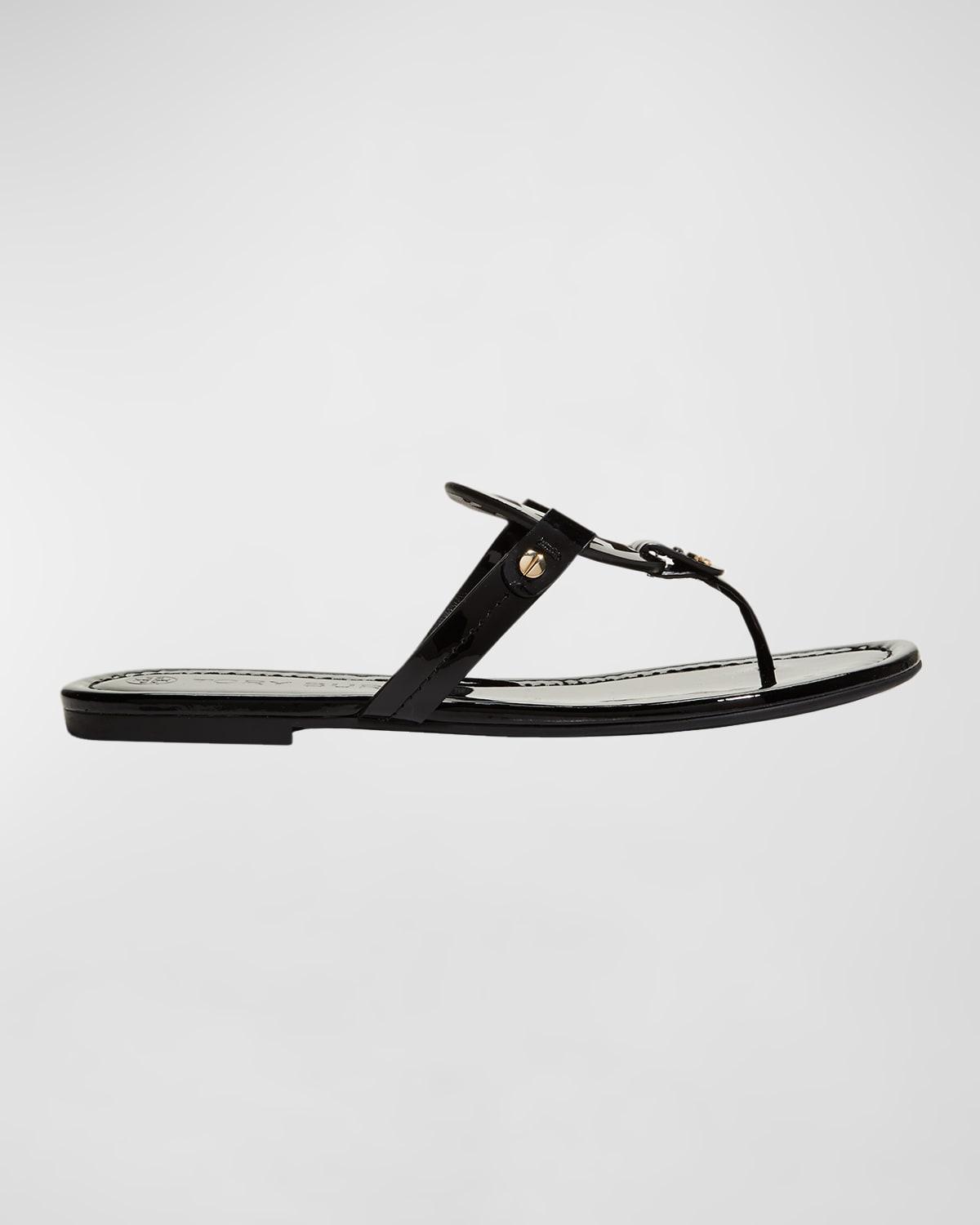 Tory Burch Miller Patent Leather Sandals in Brown | Lyst