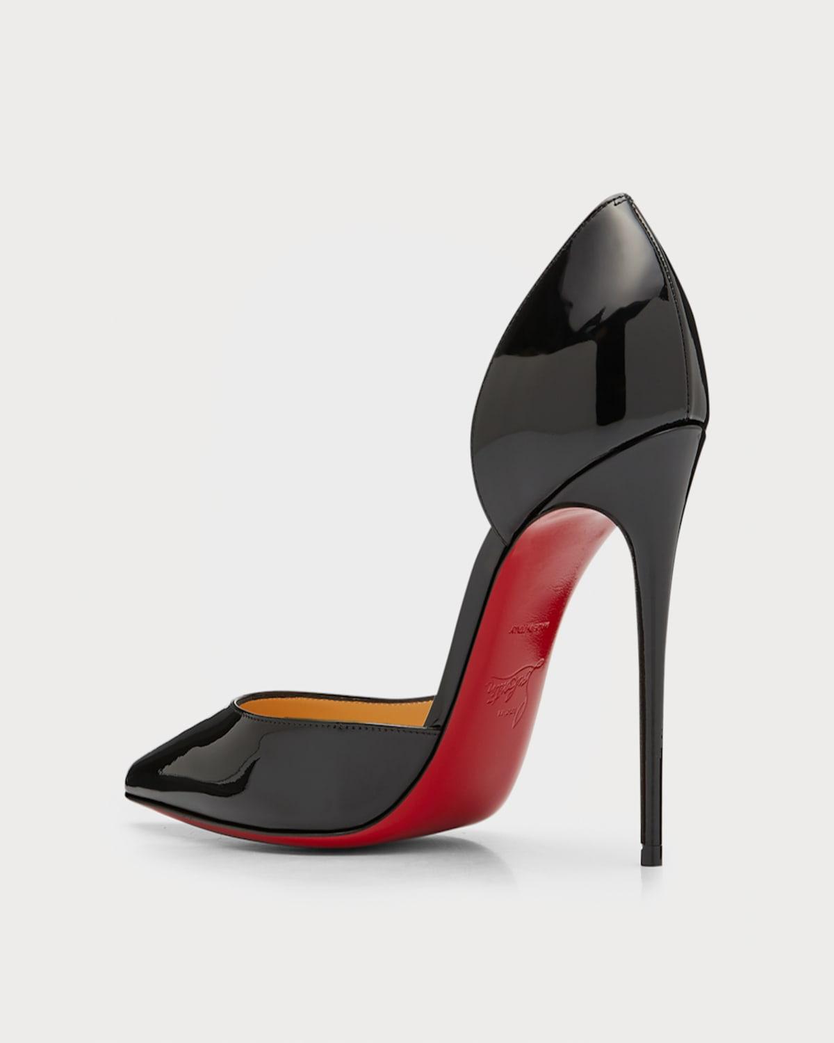 Christian Louboutin Iriza Patent Open Side Sole Pump in Black Lyst