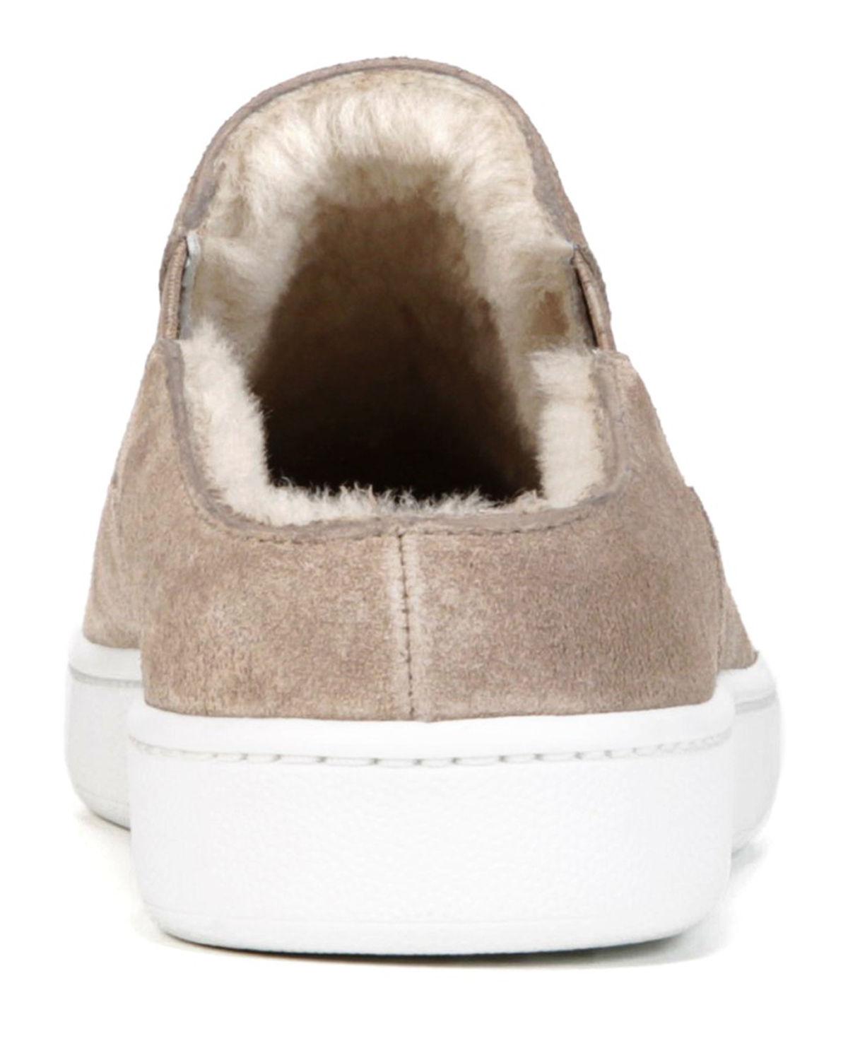 fur lined slip on sneakers