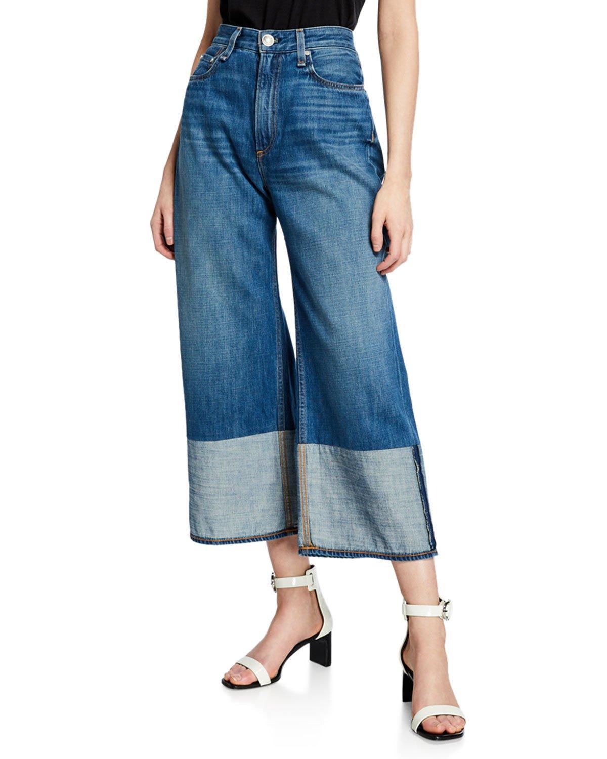Rag & Bone Denim Ruth Super High-rise Wide-leg Jeans in Blue - Lyst